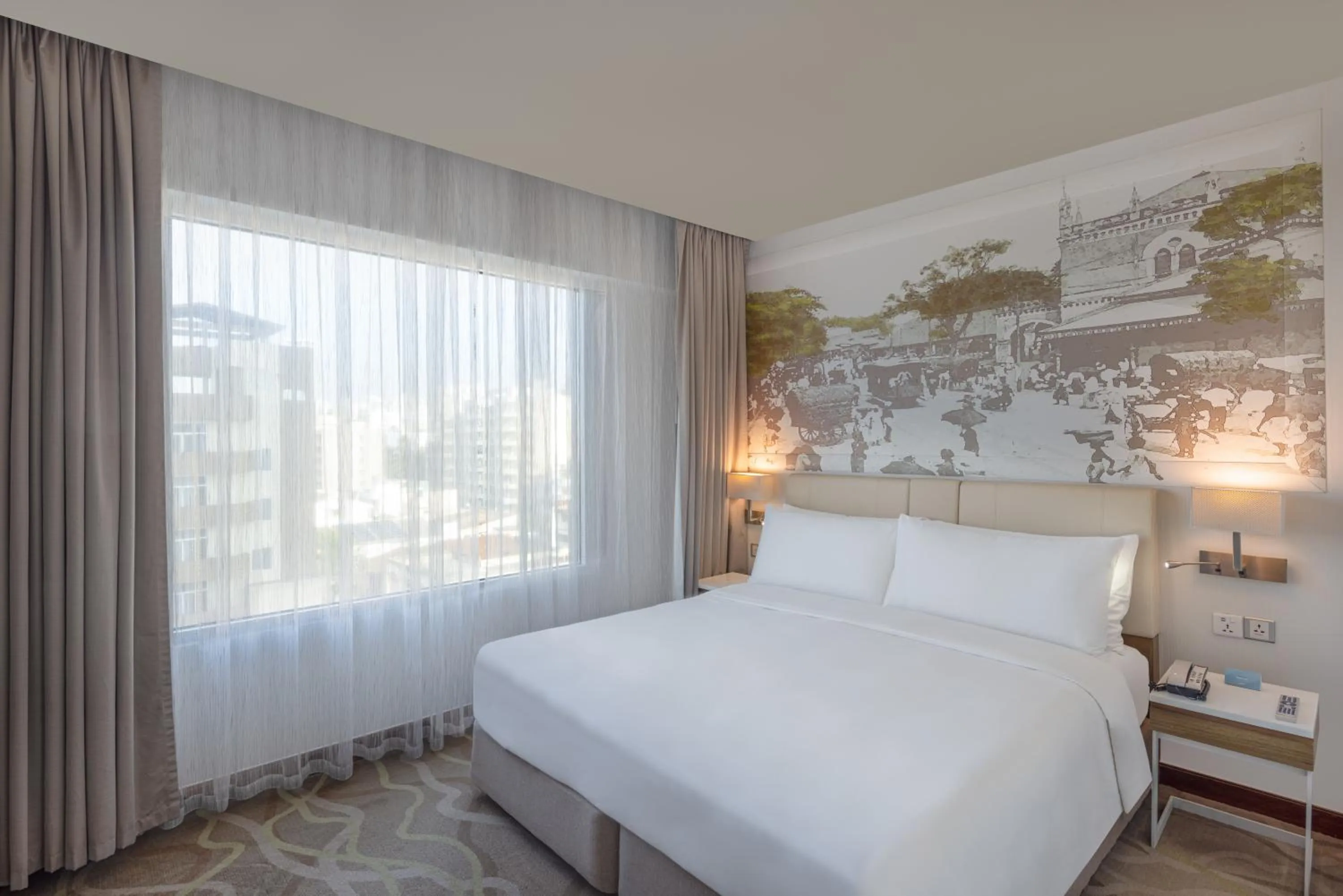 View (from property/room), Bed in Radisson Hotel Colombo