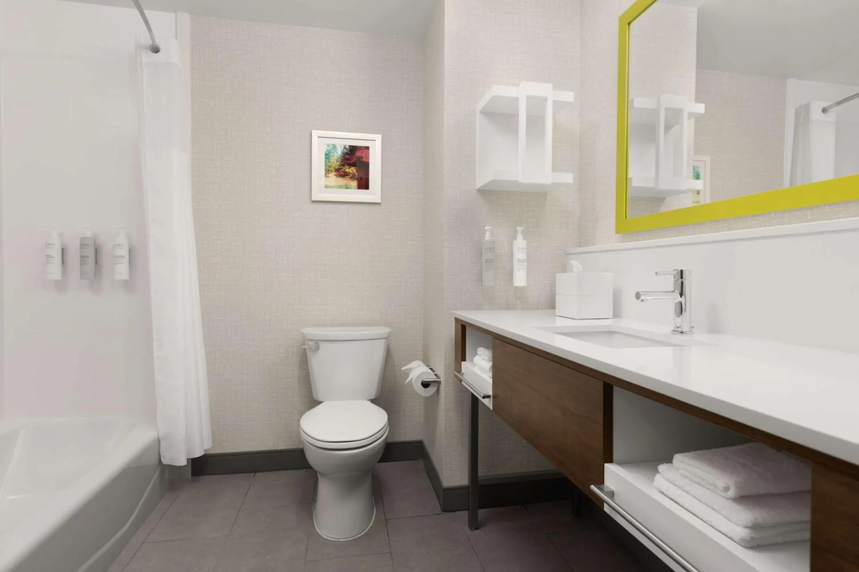 Bathroom in Hampton Inn & Suites Durham University Medical Center Bathroom in Hampton Inn & Suites Durham University Medical Center