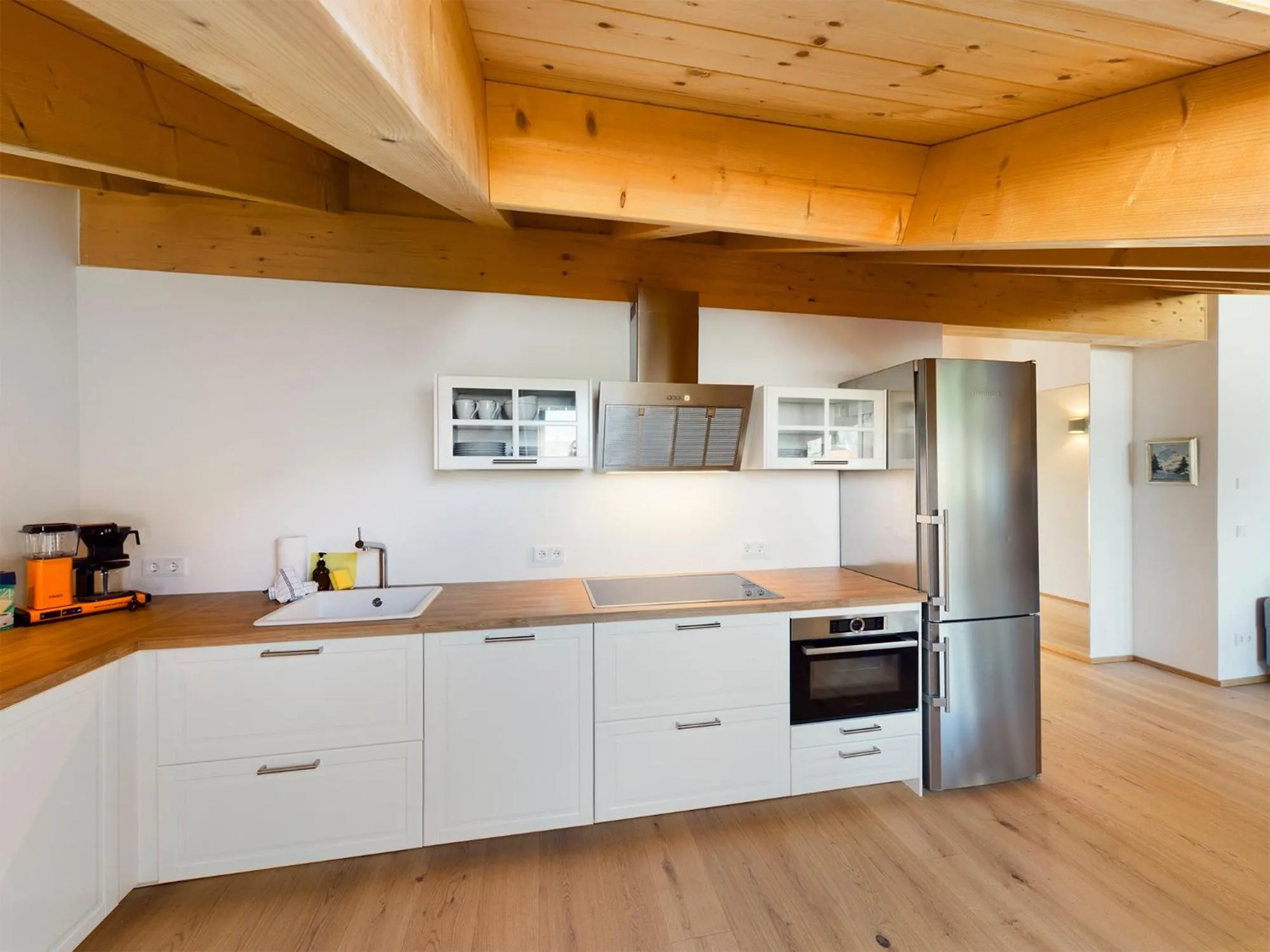 Kitchen or kitchenette in Gipfelkreuz mit Sauna