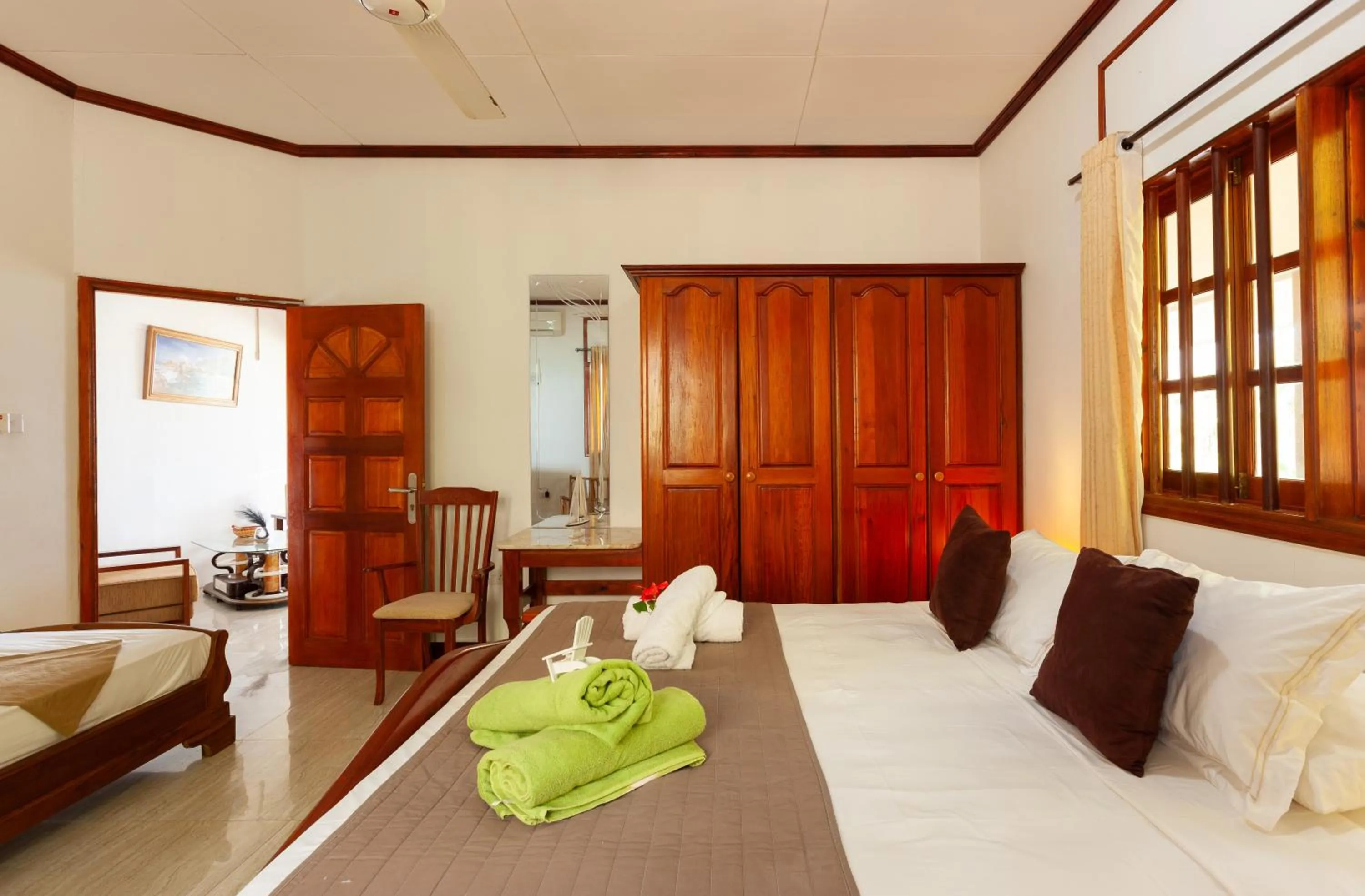 Bed in Villa Anse La Blague