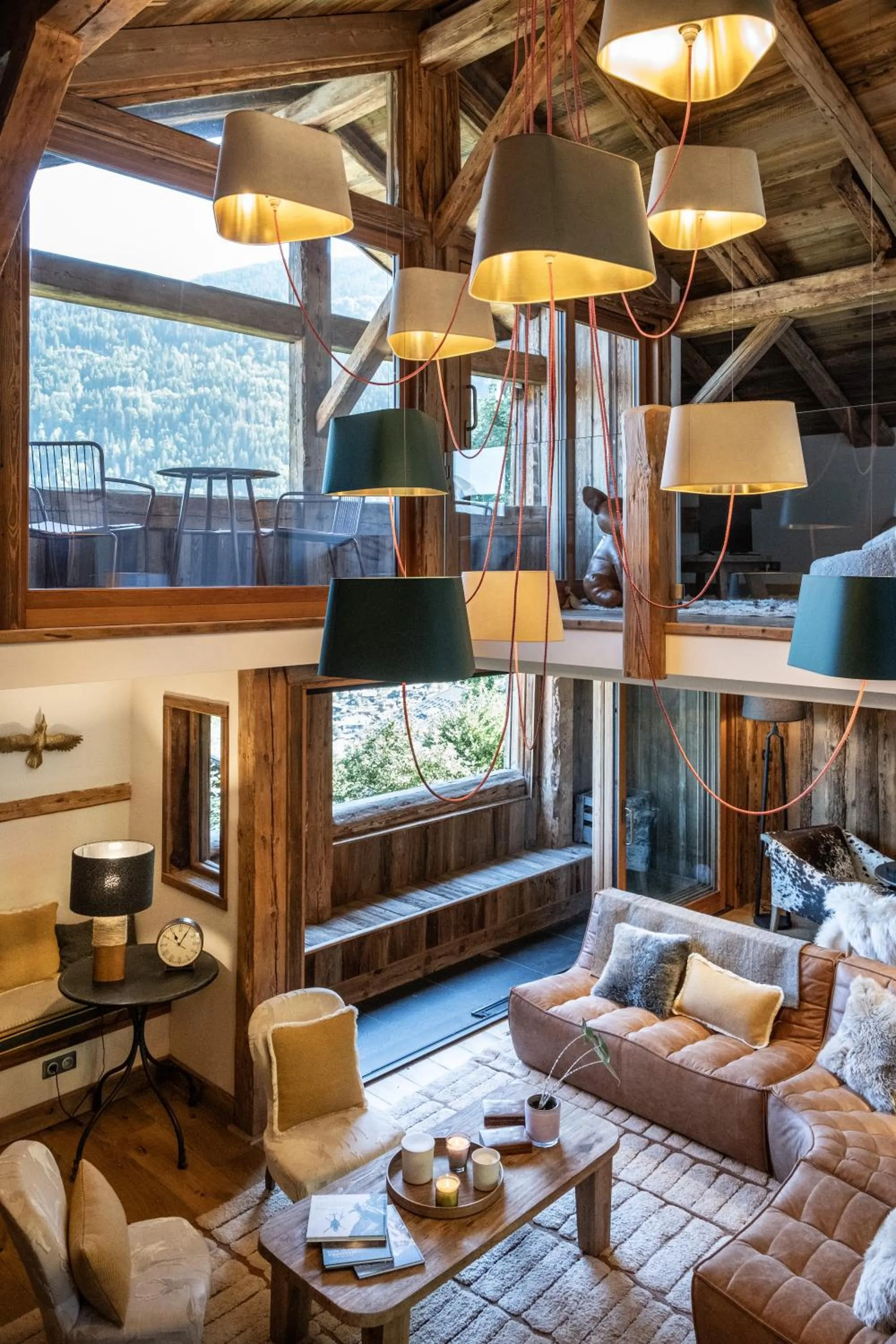 Living room in Wanderful Life MontBlanc refuge haut de gamme