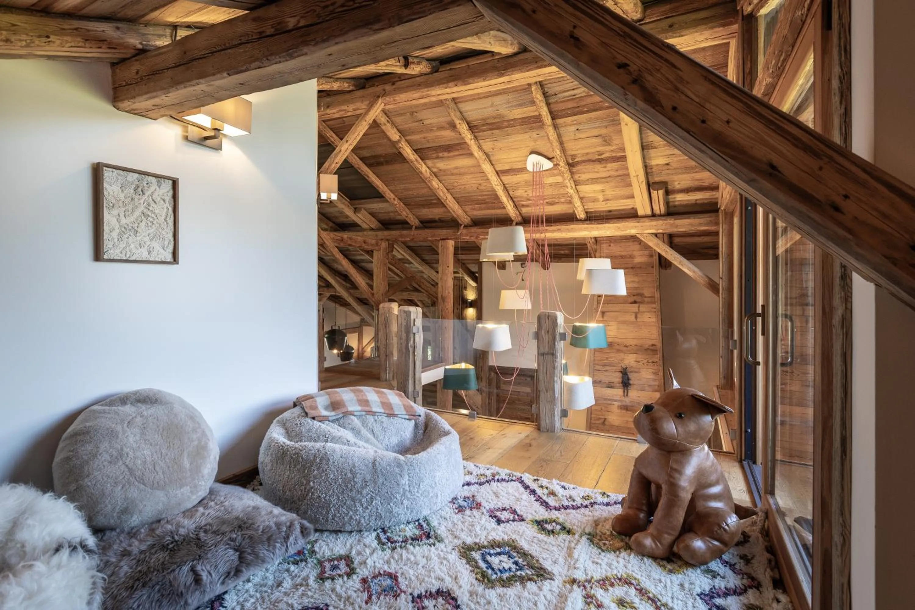 Living room in Wanderful Life MontBlanc refuge haut de gamme
