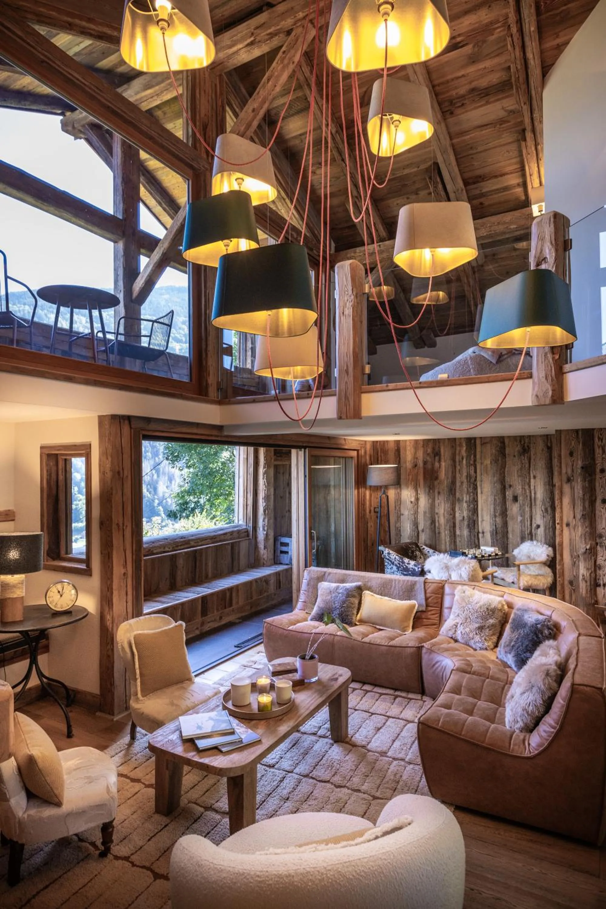 Living room in Wanderful Life MontBlanc refuge haut de gamme