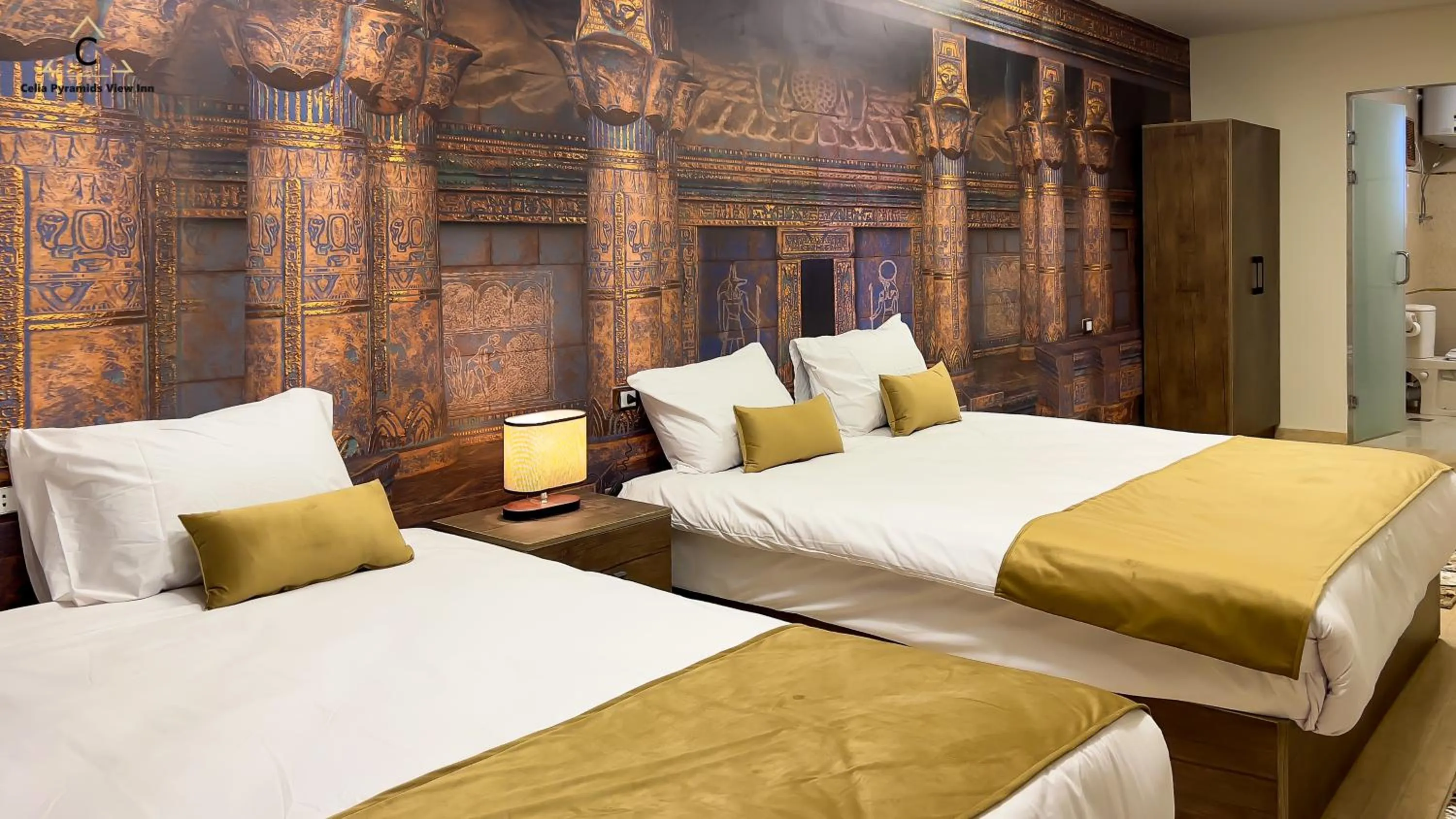 Bedroom, Bed in Celia Pyramids View inn