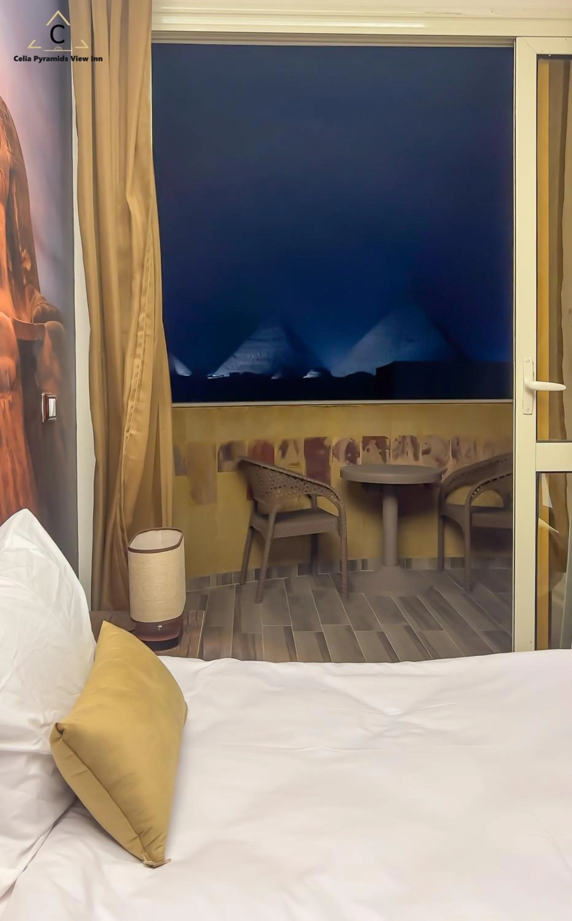 View (from property/room), Bed in Celia Pyramids View inn