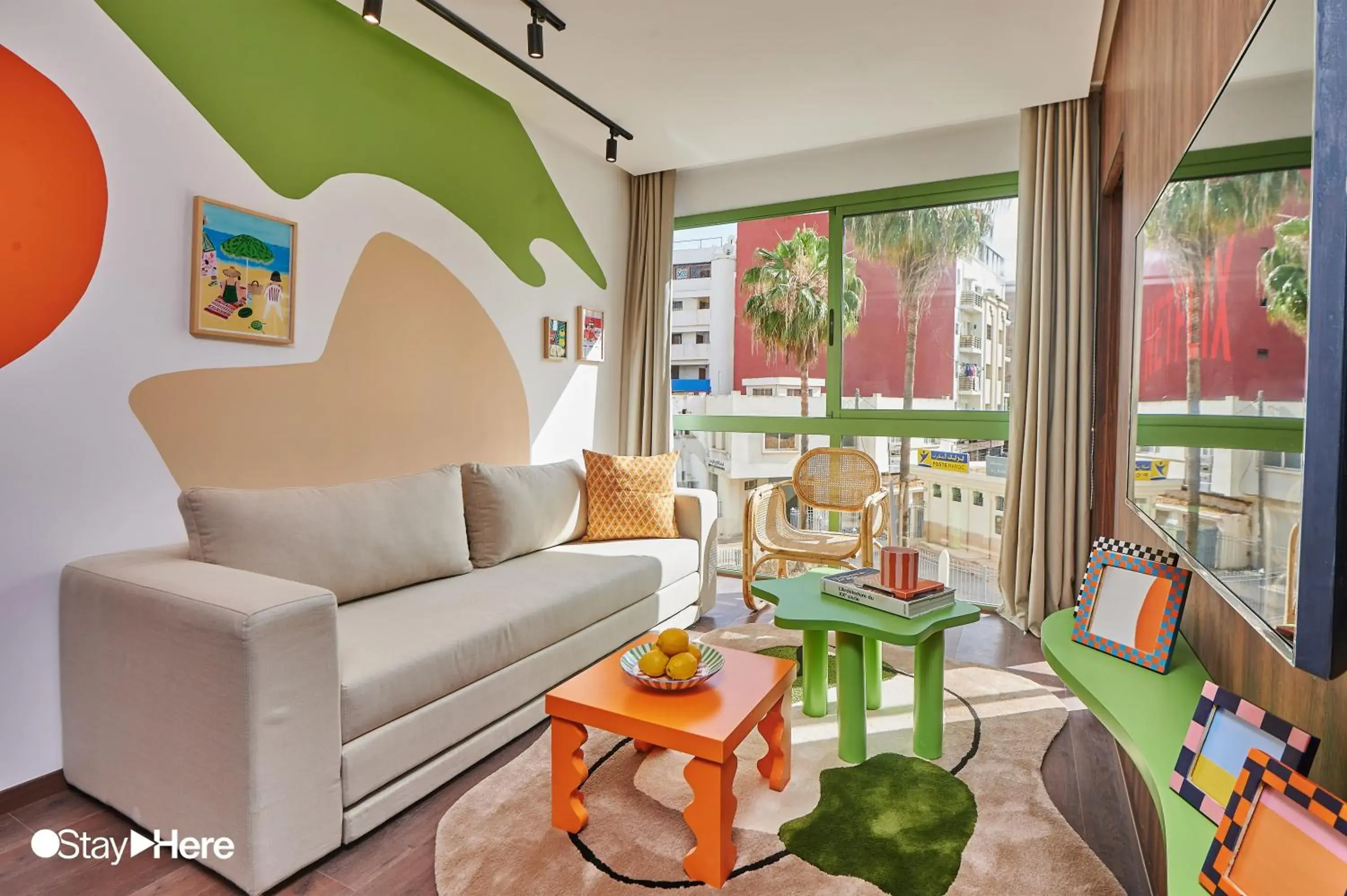 Living room in Stayhere Casablanca - CIL - Vibrant Residence Living room in Stayhere Casablanca - CIL - Vibrant Residence