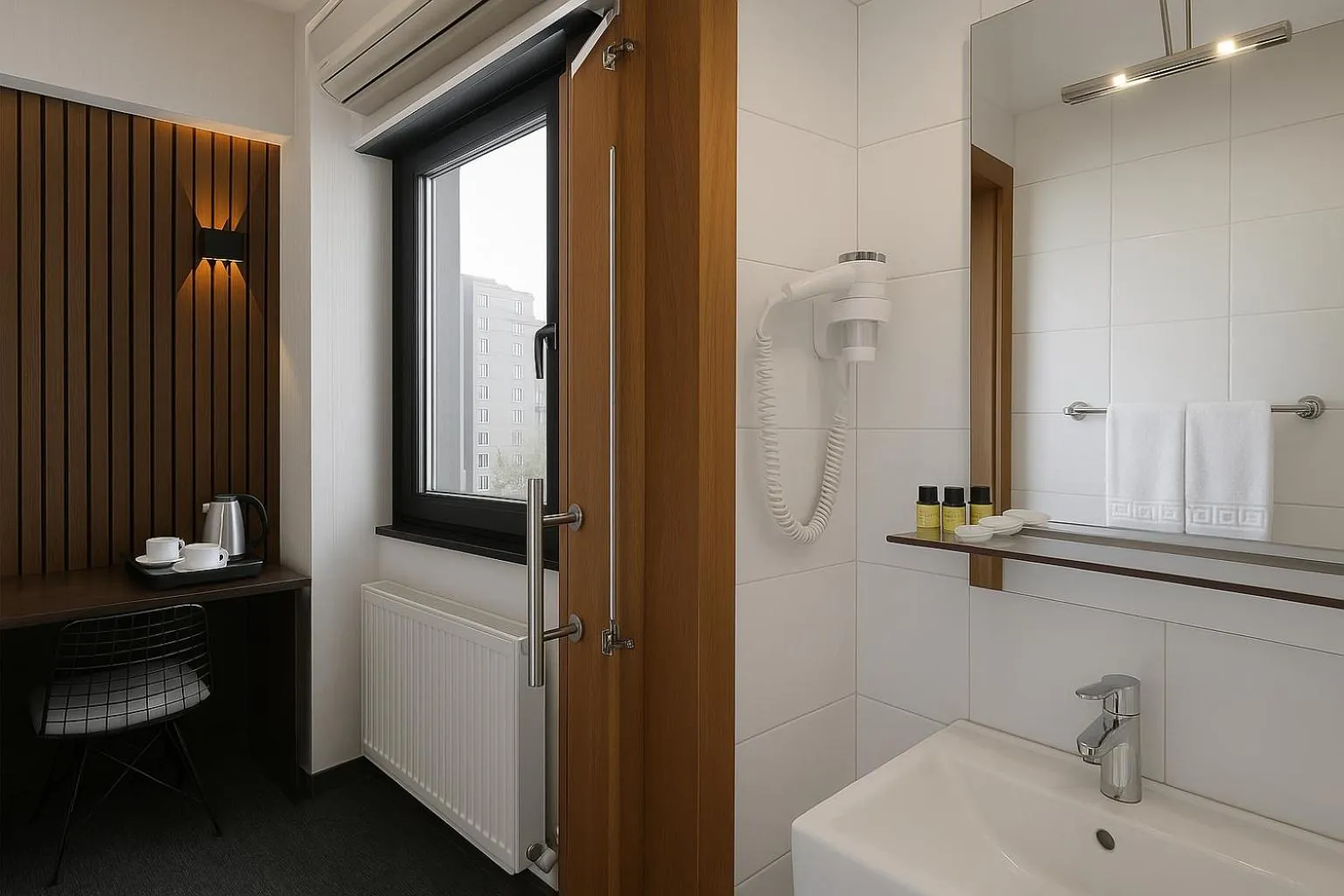 Toilet in Black Art Otel