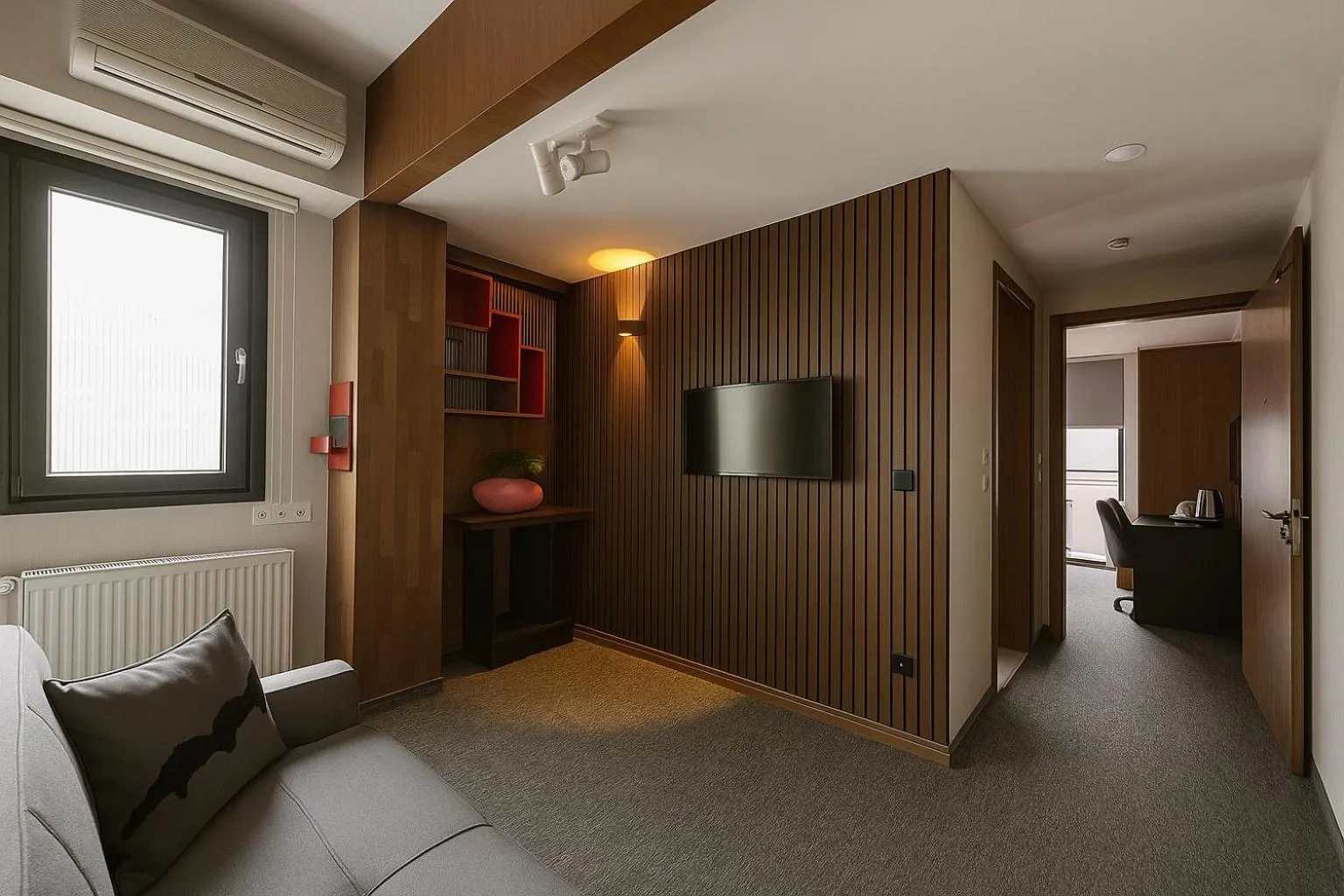 Communal lounge/ TV room in Black Art Otel