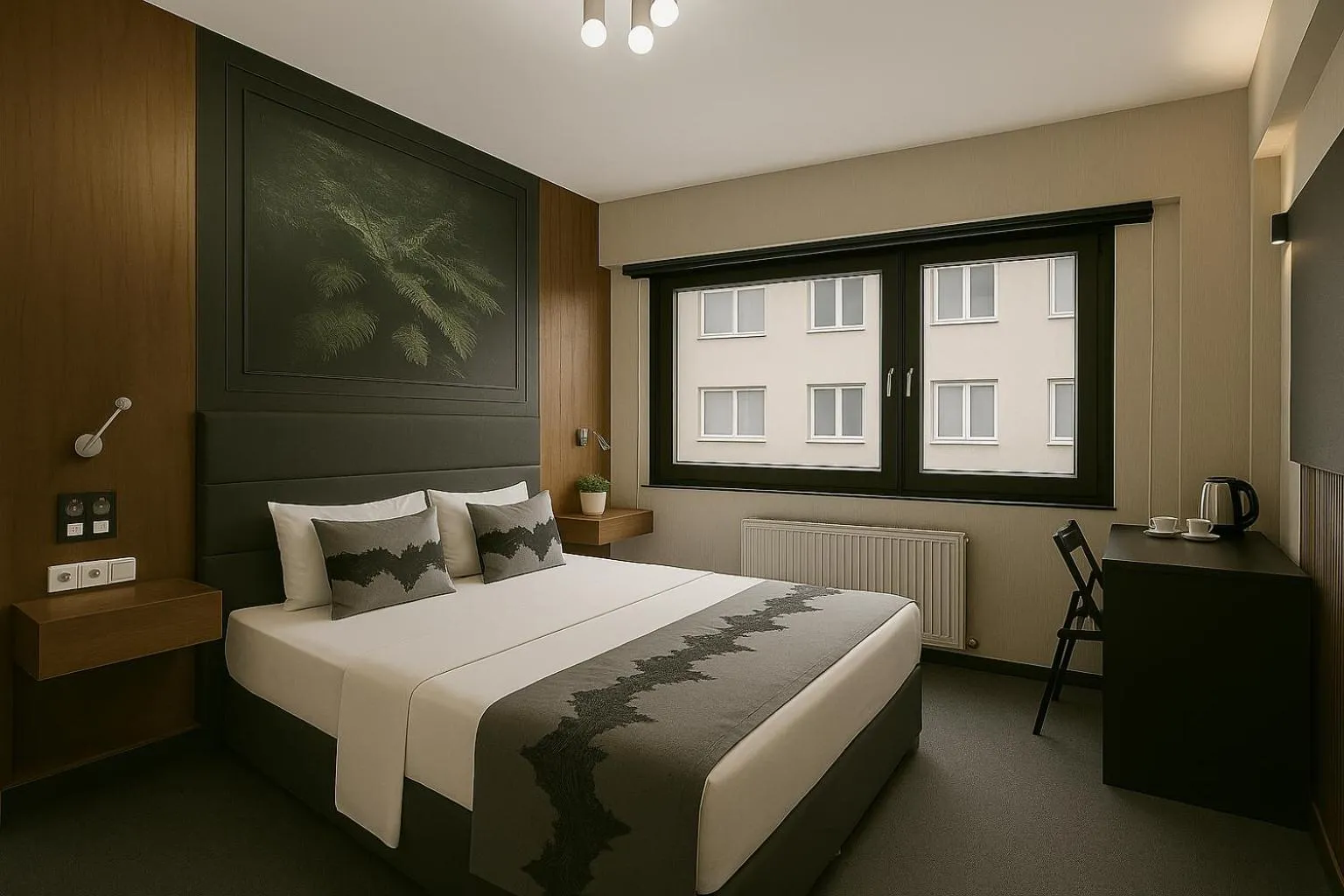 Bed in Black Art Otel