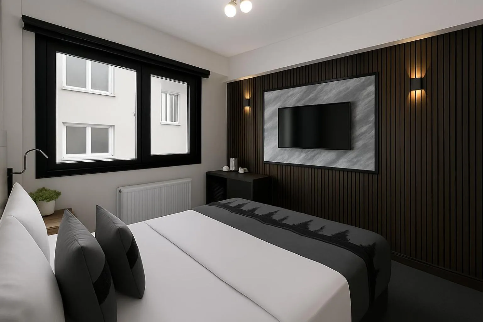 Bed in Black Art Otel