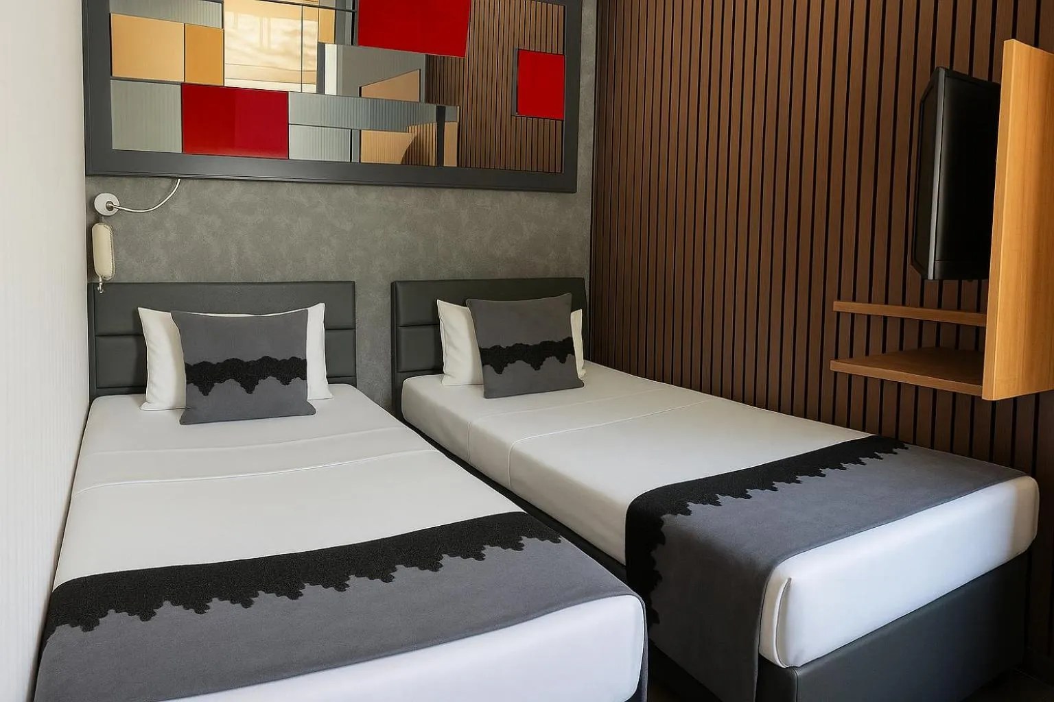 Bed in Black Art Otel