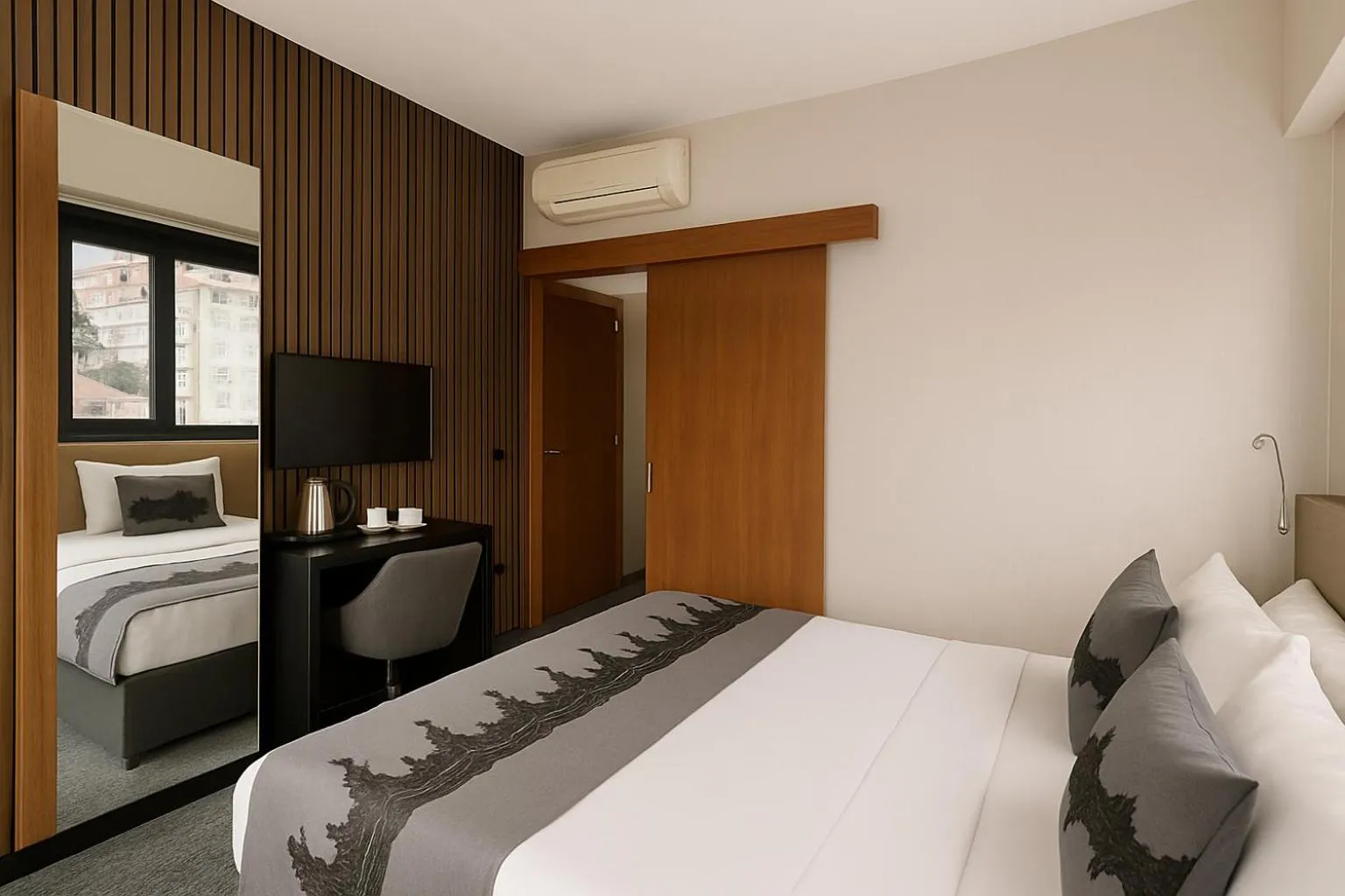 Bed in Black Art Otel