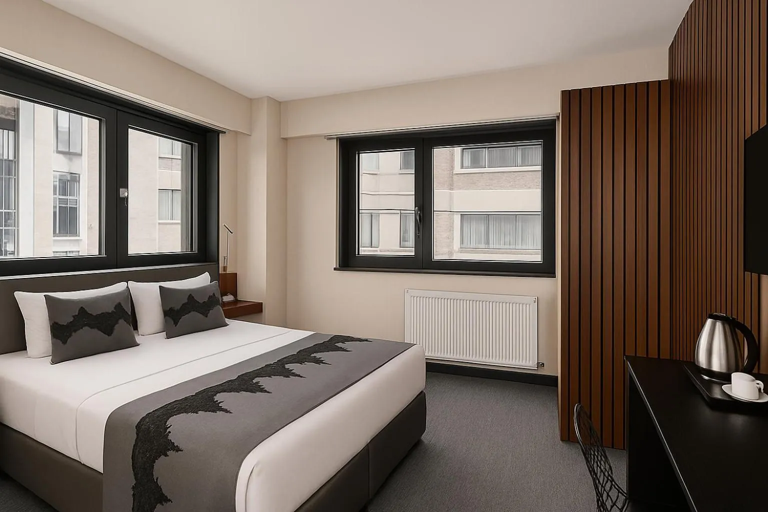 Bed in Black Art Otel