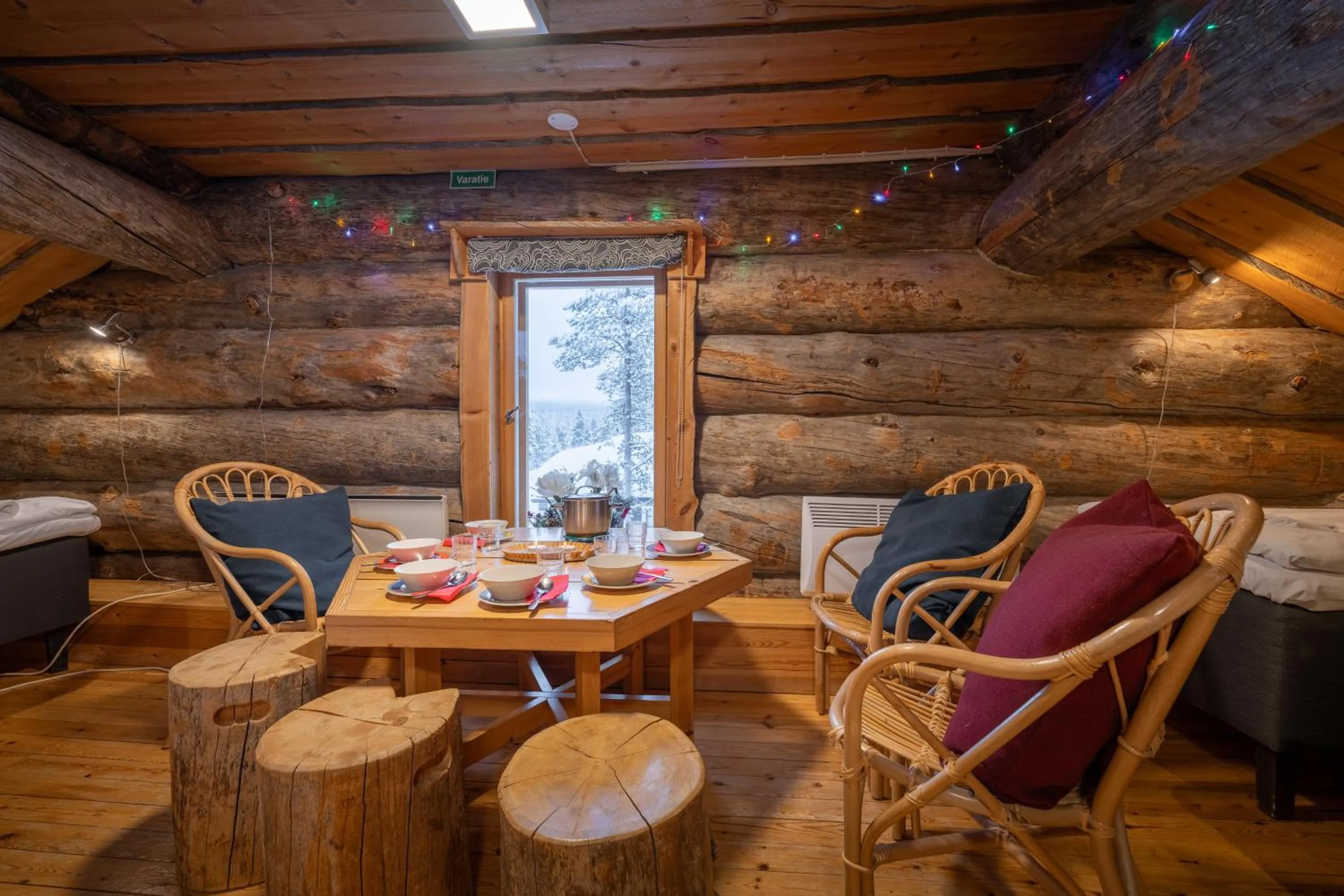 Living room in Kuukkeli Apartments Pikku-Hirvas ja Porotokka