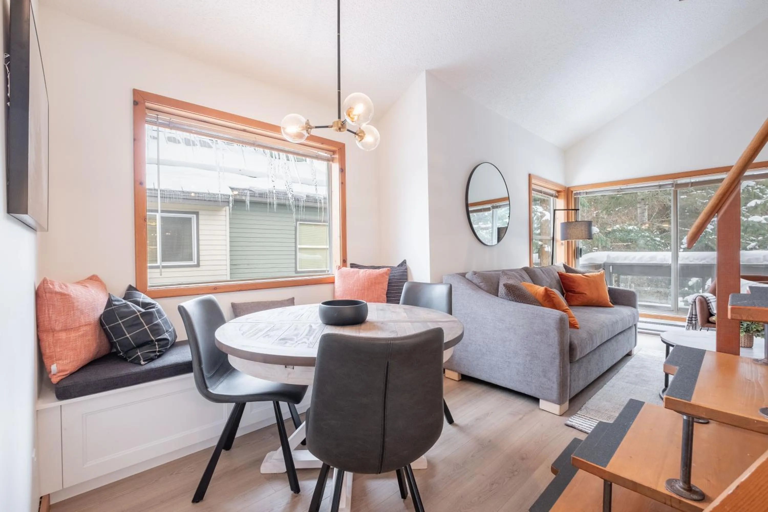 Seating area in Powderview by Outpost Whistler