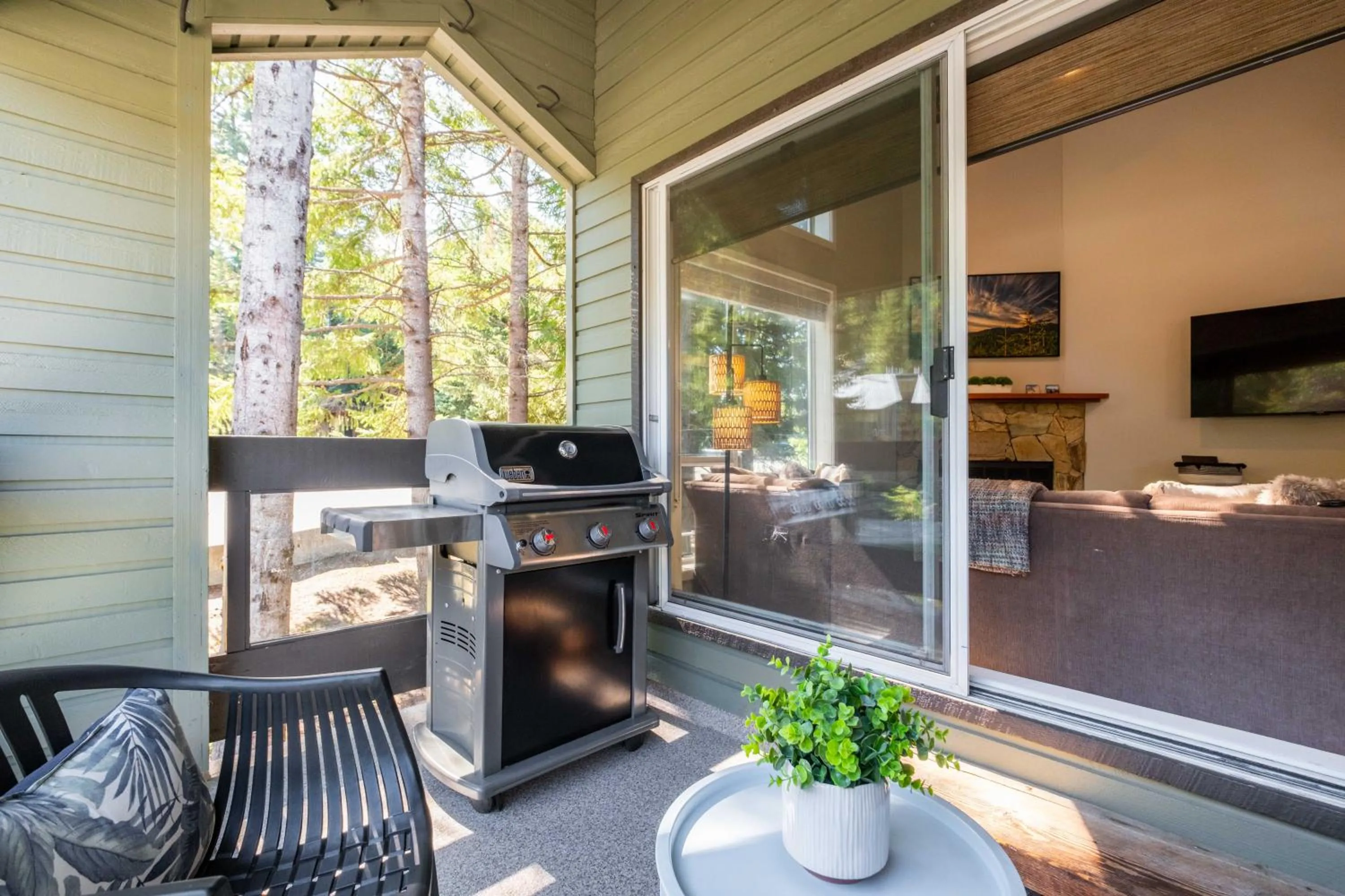 Patio in Powderview by Outpost Whistler