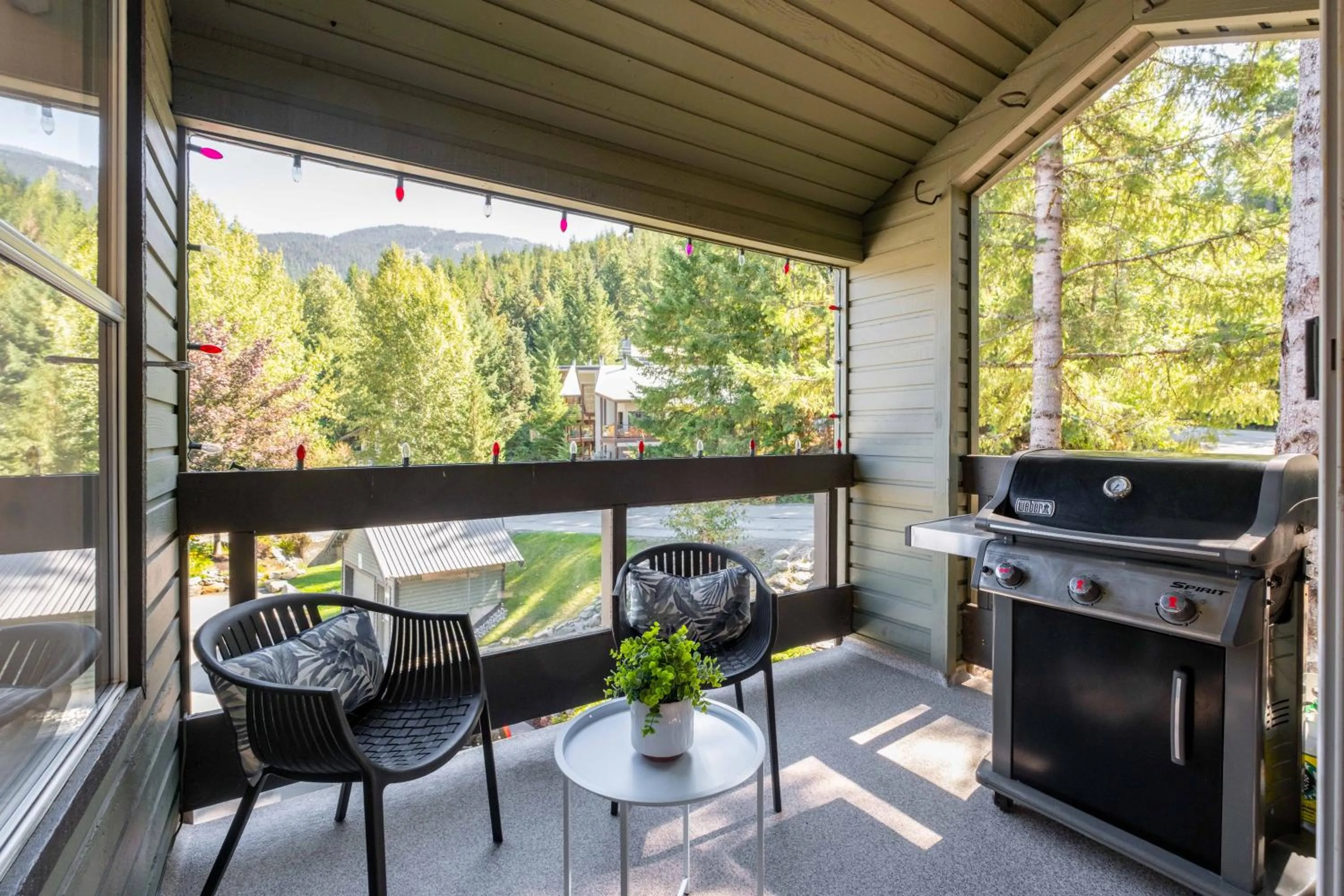 Patio in Powderview by Outpost Whistler