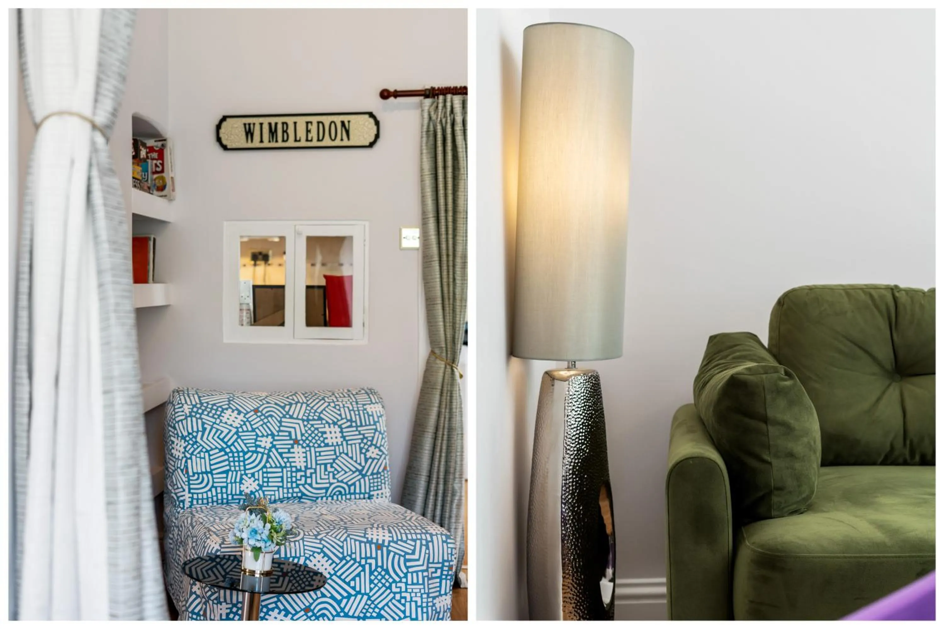 Seating area in Lovely garden apartment in Wimbledon Town Centre with private parking by Wimbledon Holiday Lets