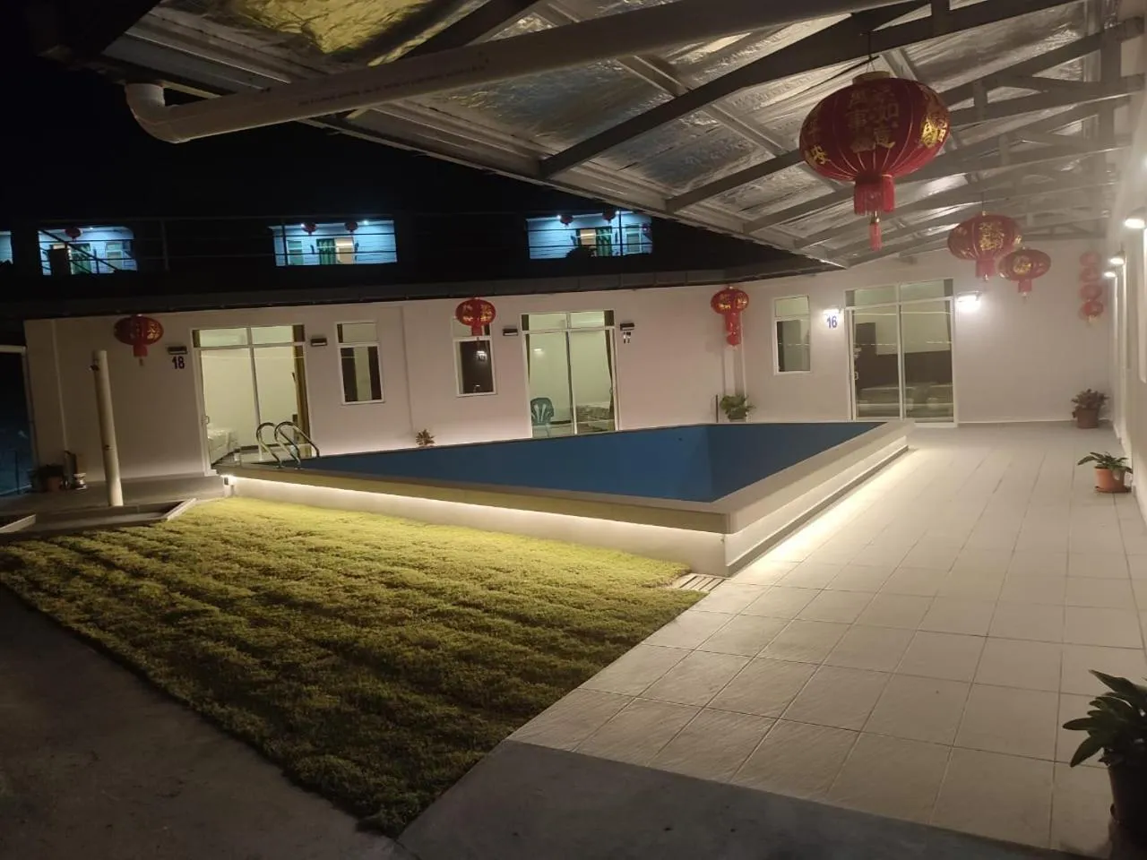 Pool view in D View Holiday Homes