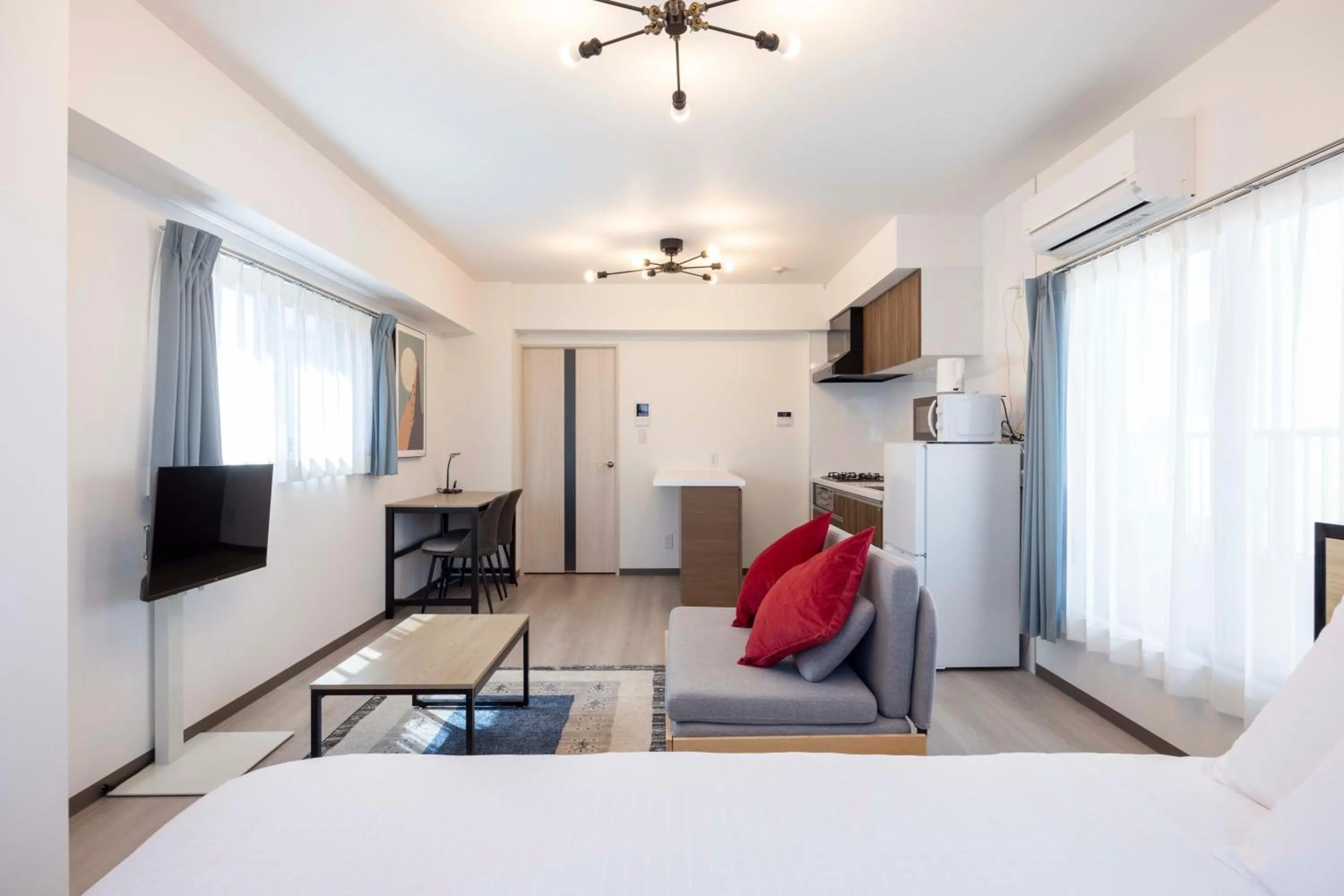 Living room, Bed in Casa Blan