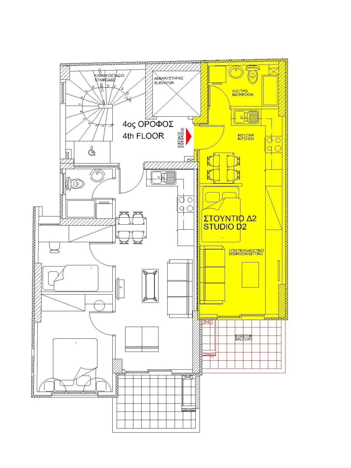 Floor plan in Elvita Apartments 4
