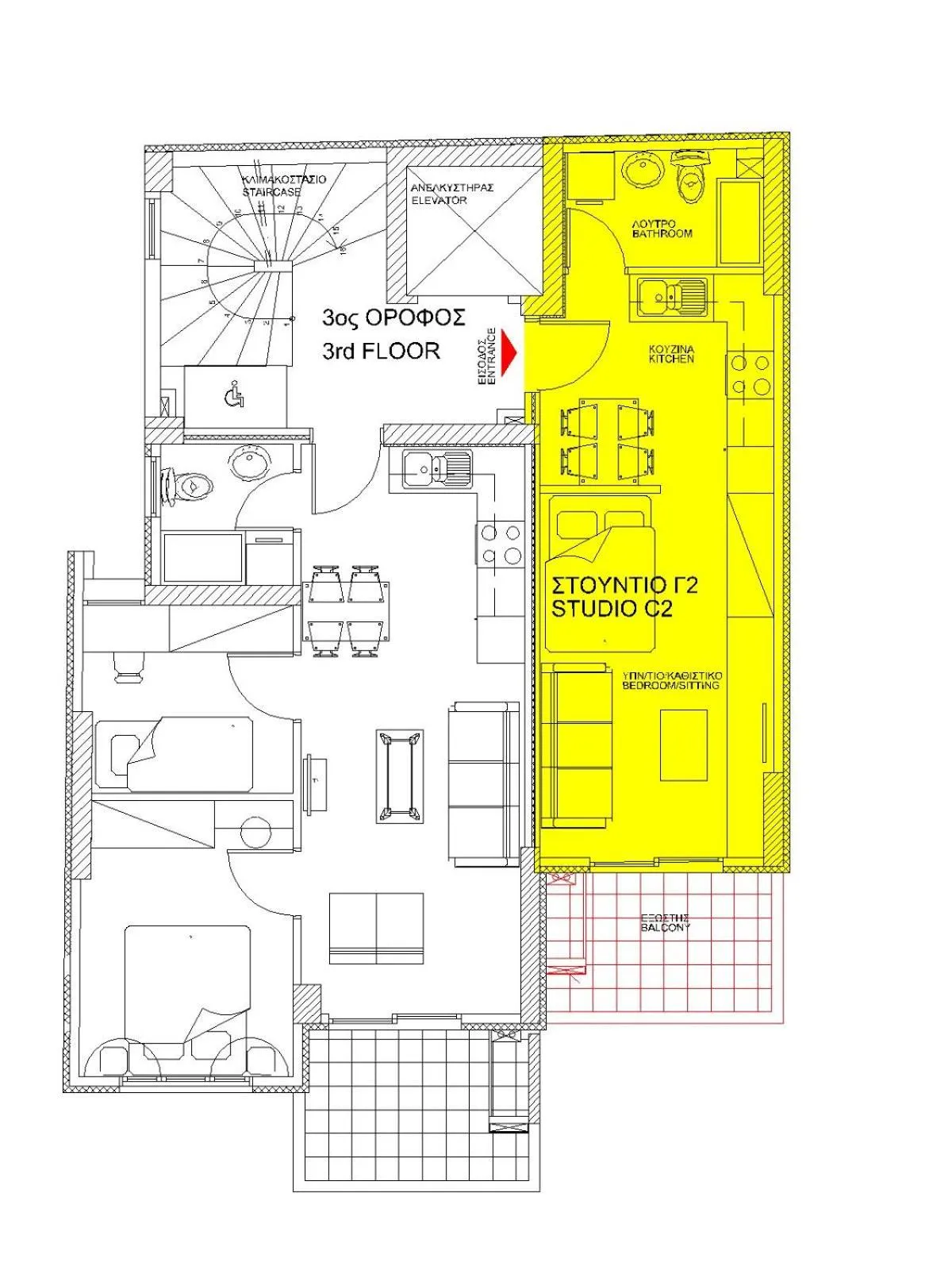 Floor plan in Elvita Apartments 4