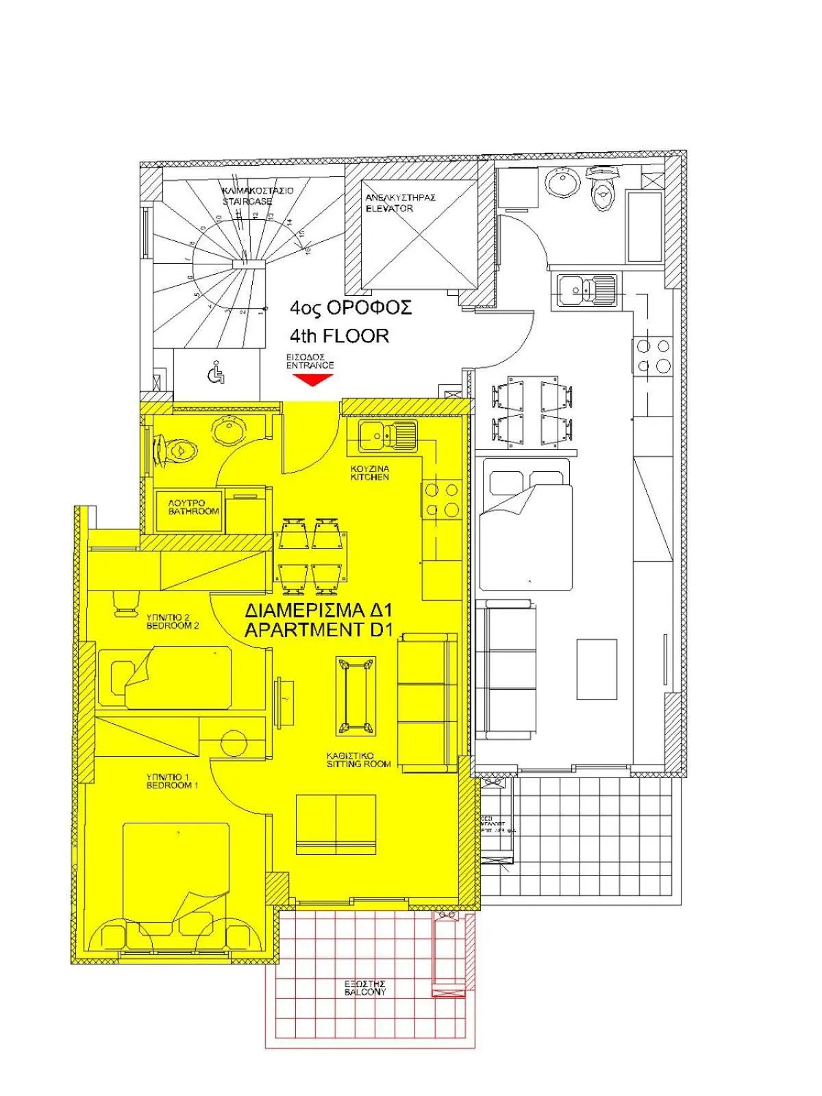 Floor plan in Elvita Apartments 4