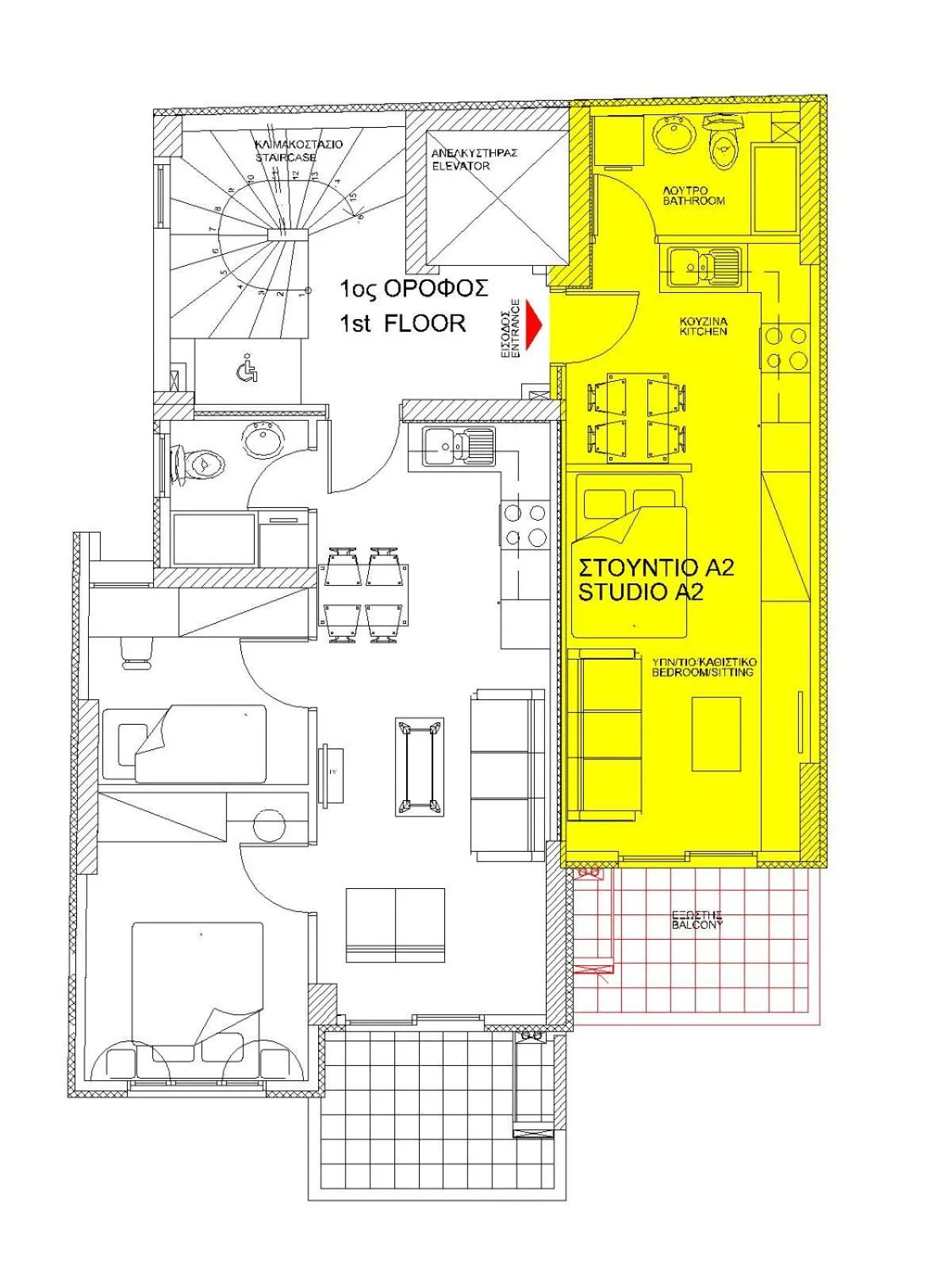 Floor plan in Elvita Apartments 4