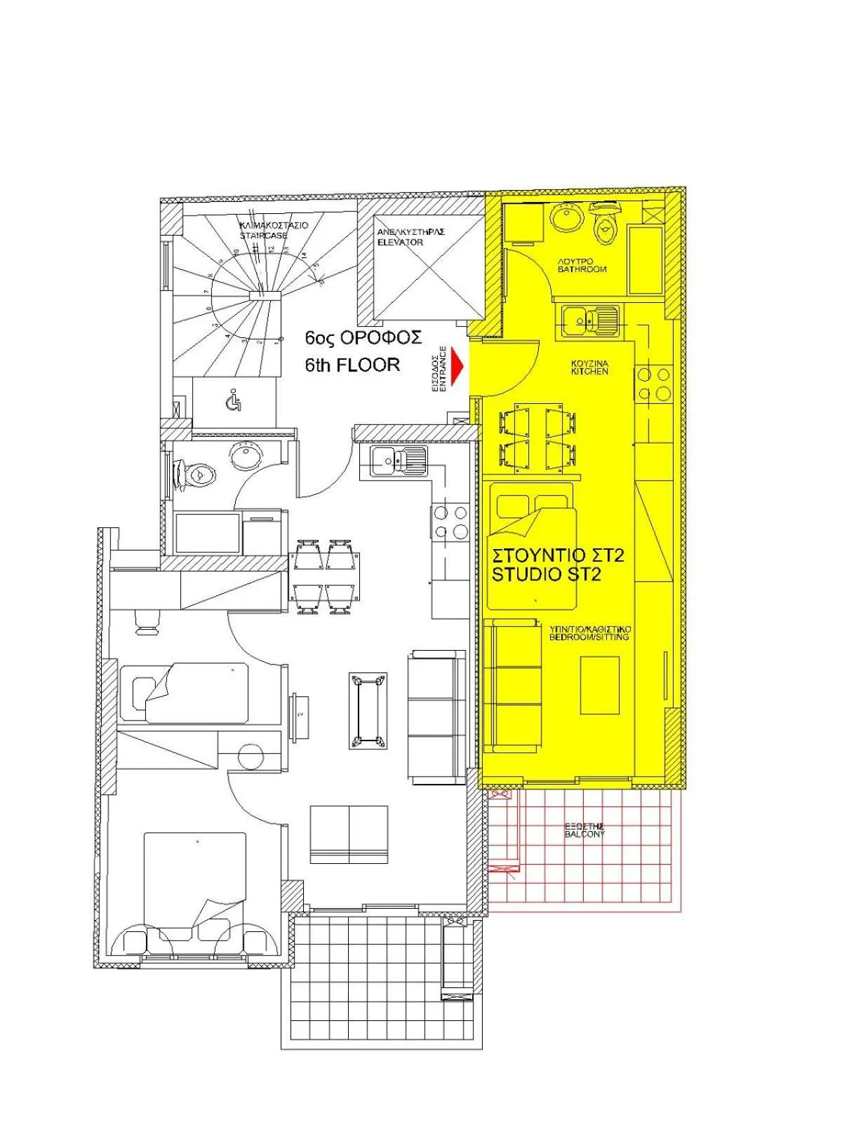 Floor plan in Elvita Apartments 4