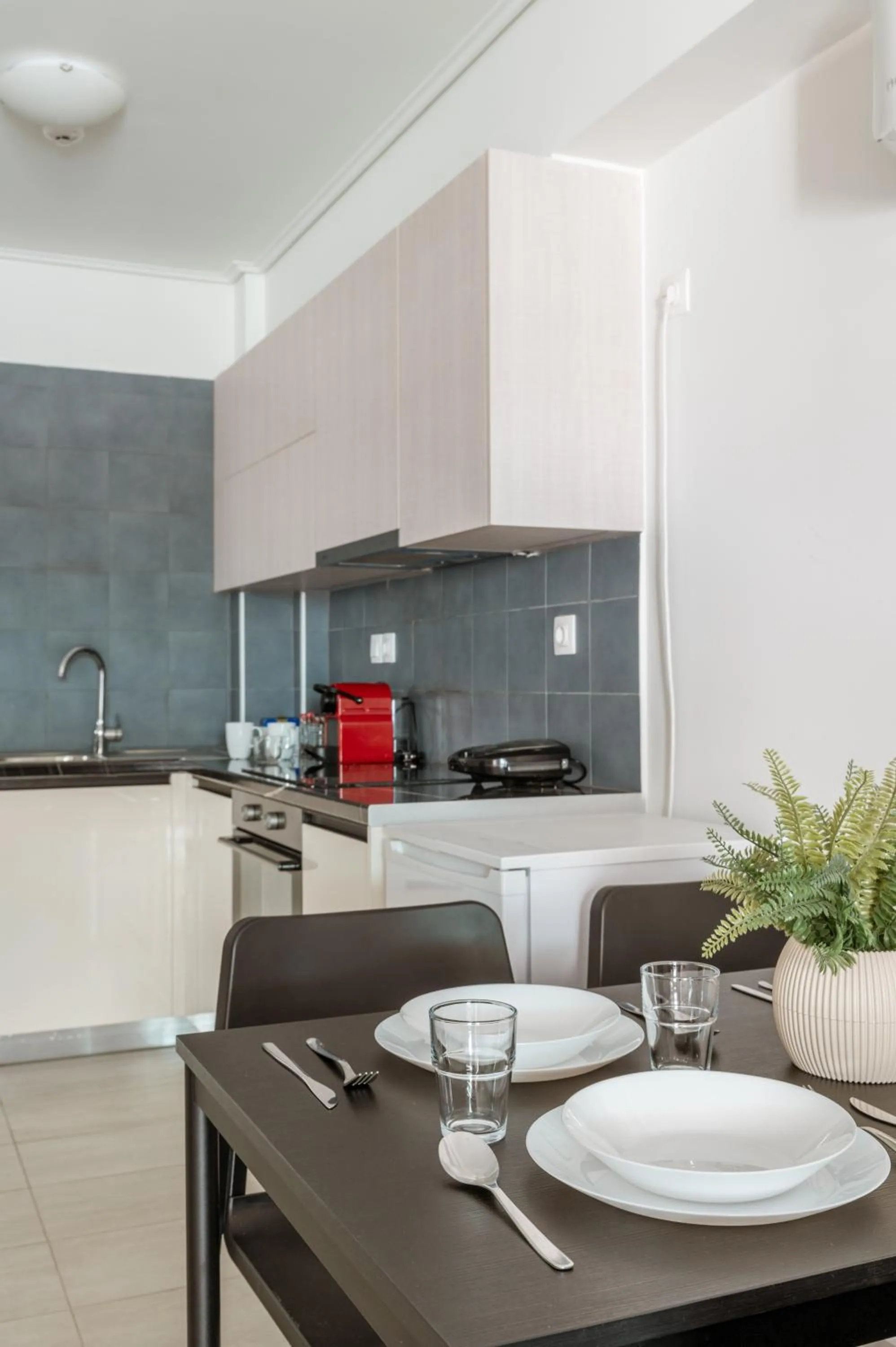 Kitchen or kitchenette in Elvita Apartments 4