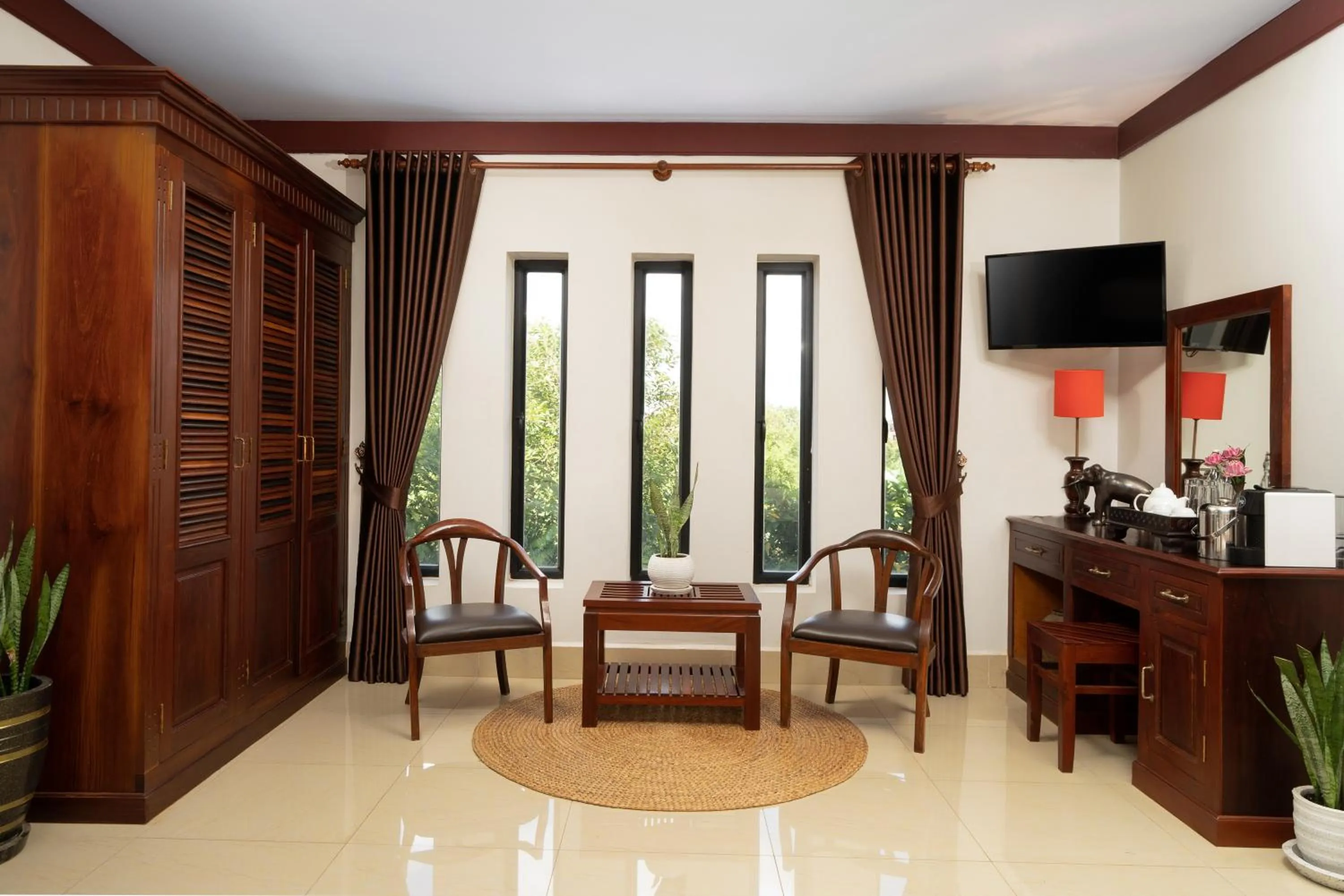 Seating area in Khemara Sovannphum Hotel