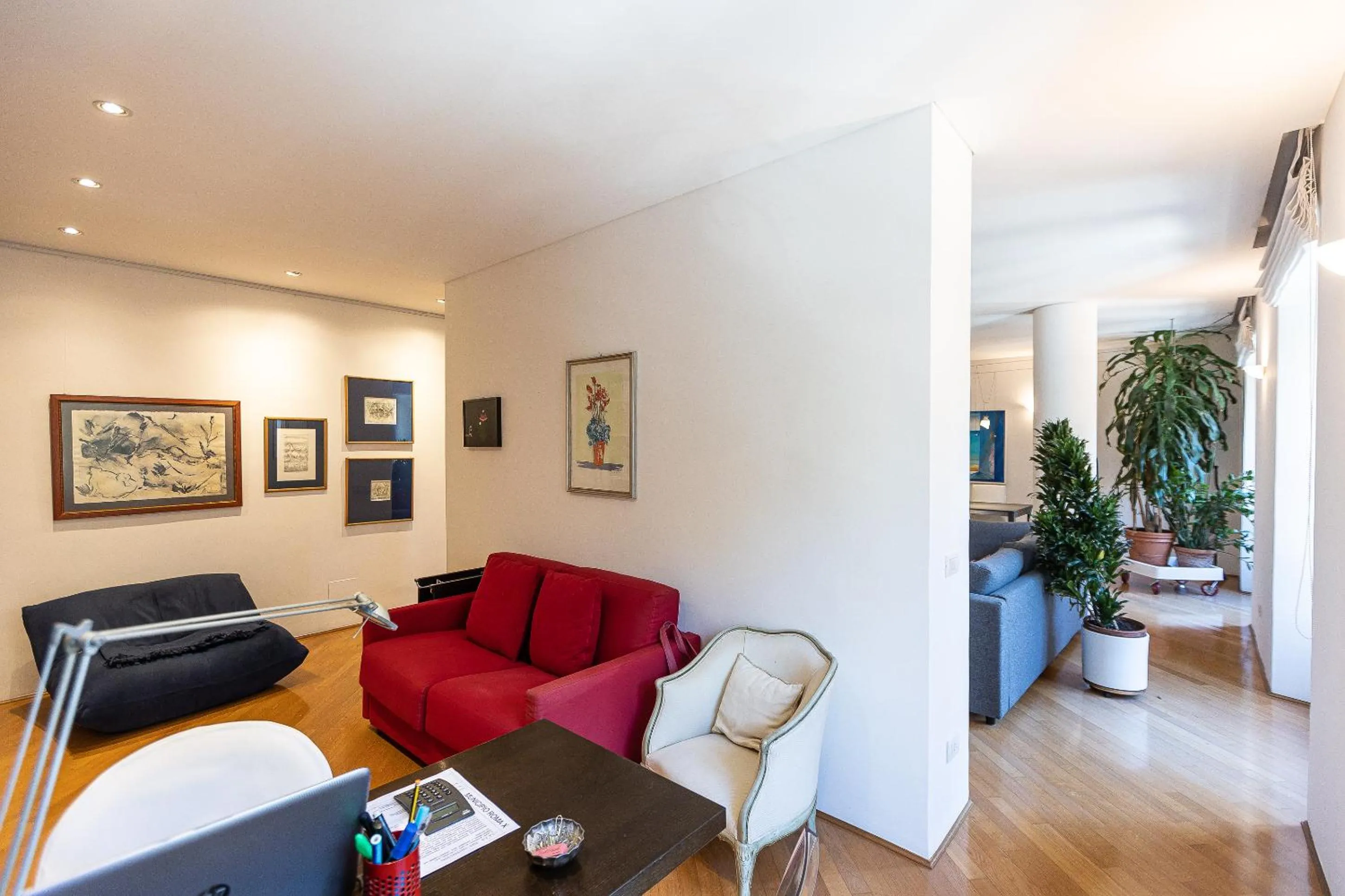 Living room in San Gioacchino View by Rental in Rome