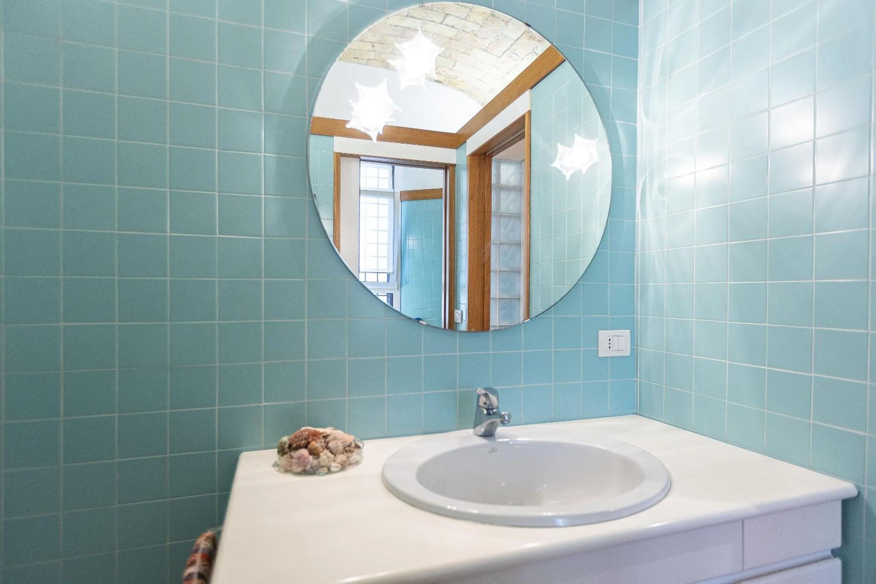 Bathroom in San Gioacchino View by Rental in Rome
