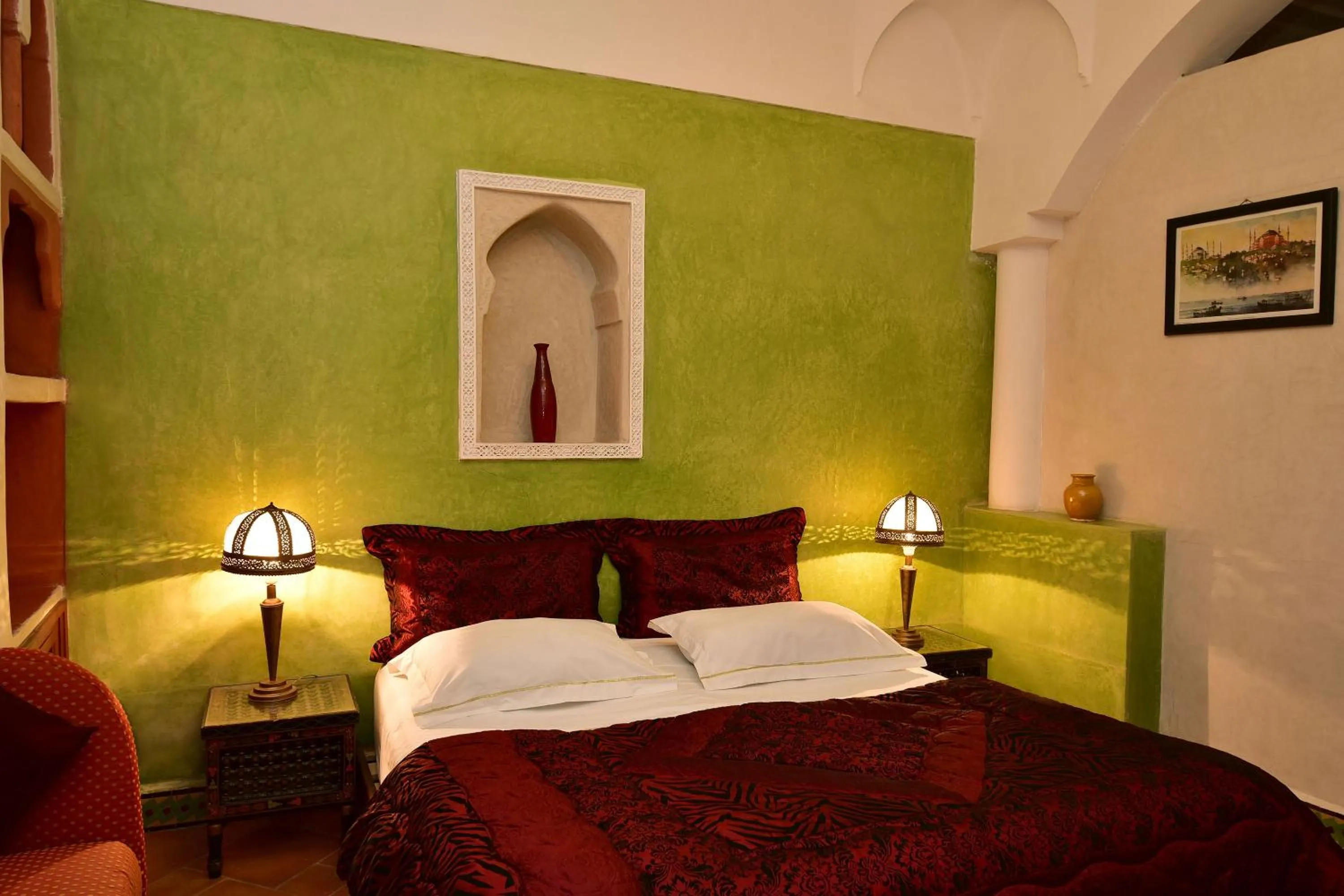 Night, Bed in Riad Manissa