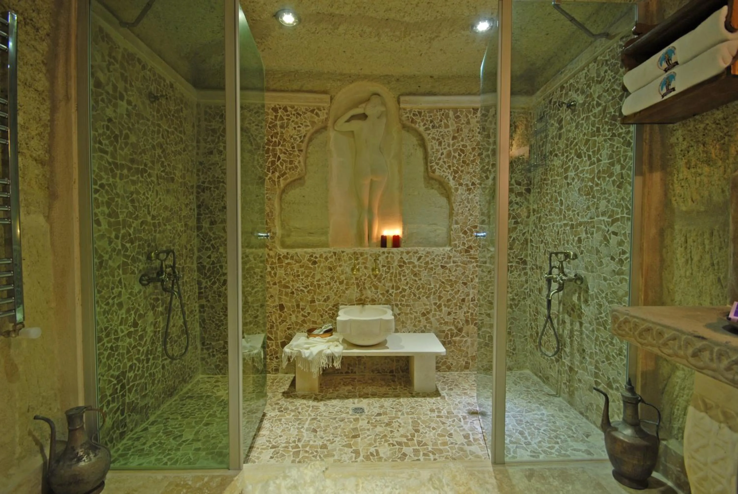 Shower in Phocas Cave Suites