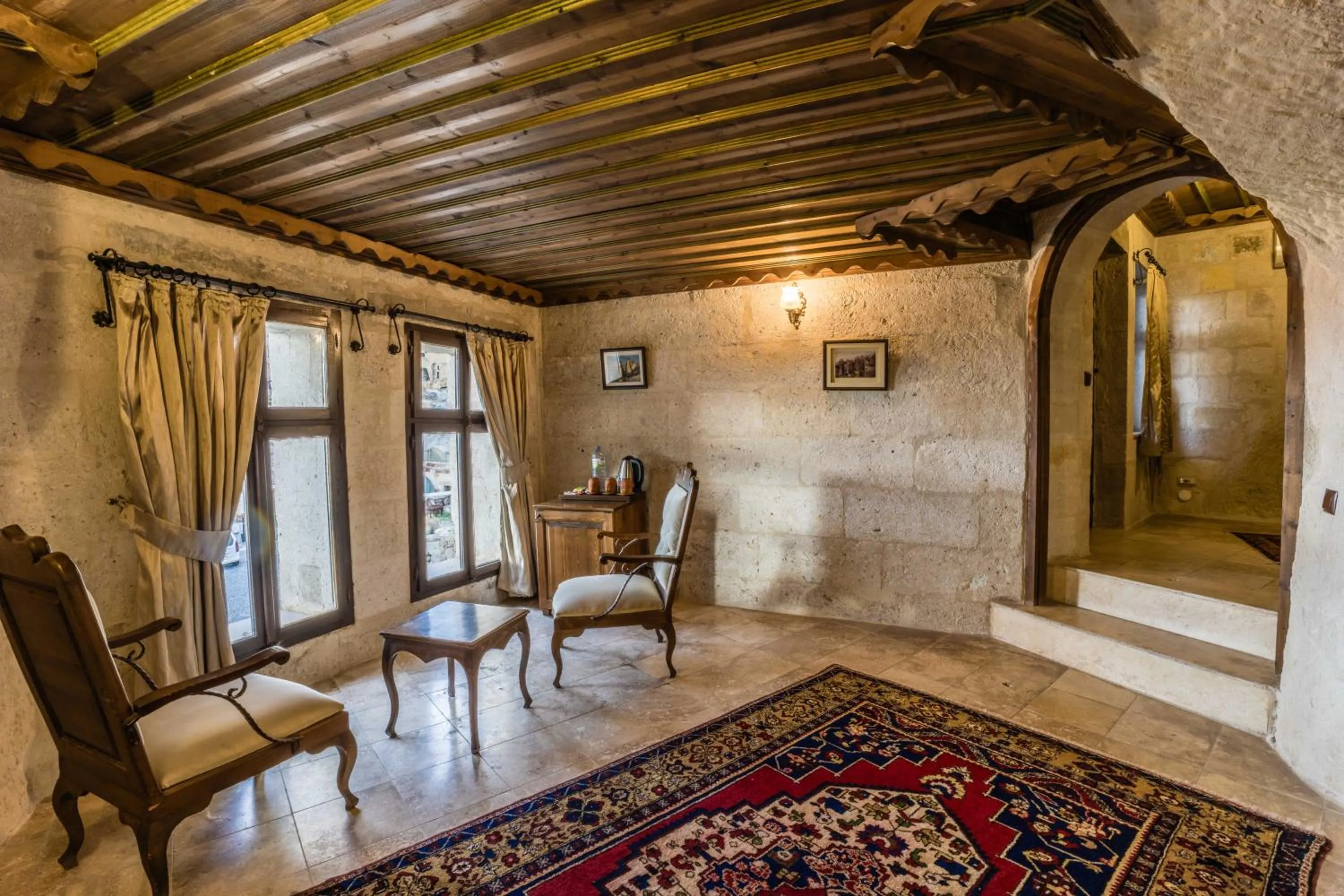 Living room in Phocas Cave Suites