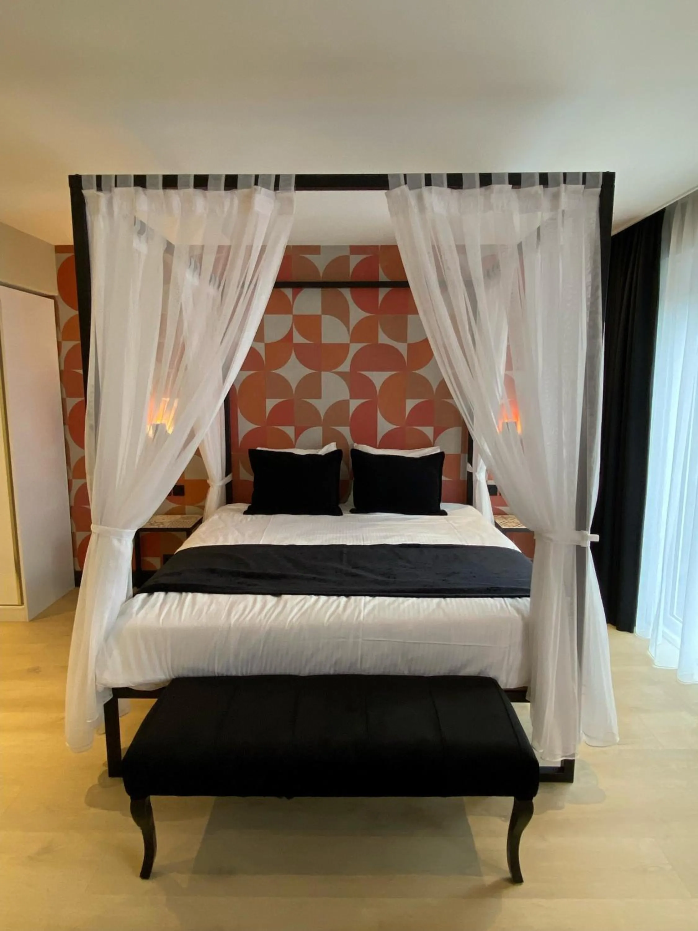 Bed in Alp de Veenen Hotel