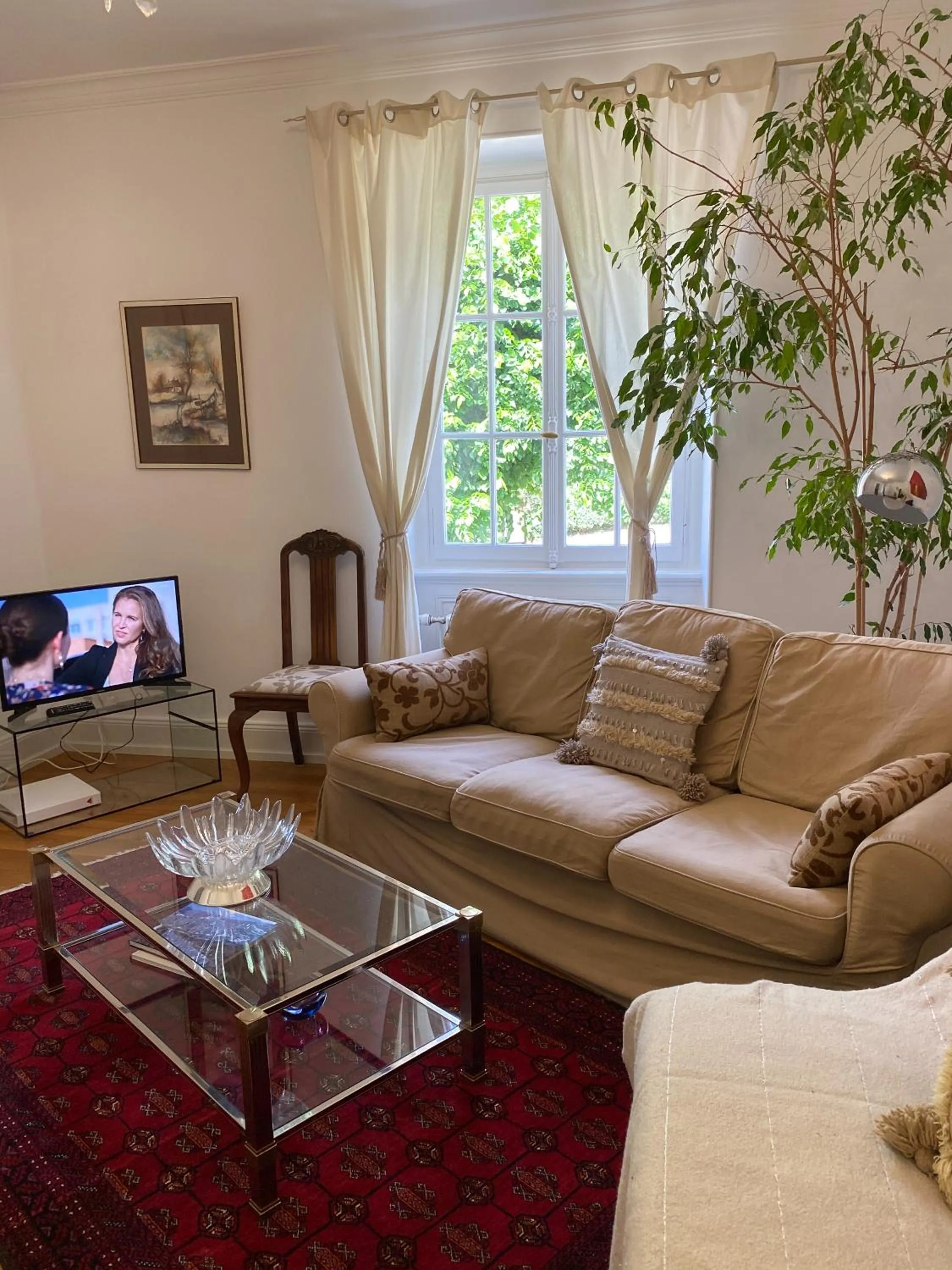 Communal lounge/ TV room in La Maison des Fontaines d'Alsace