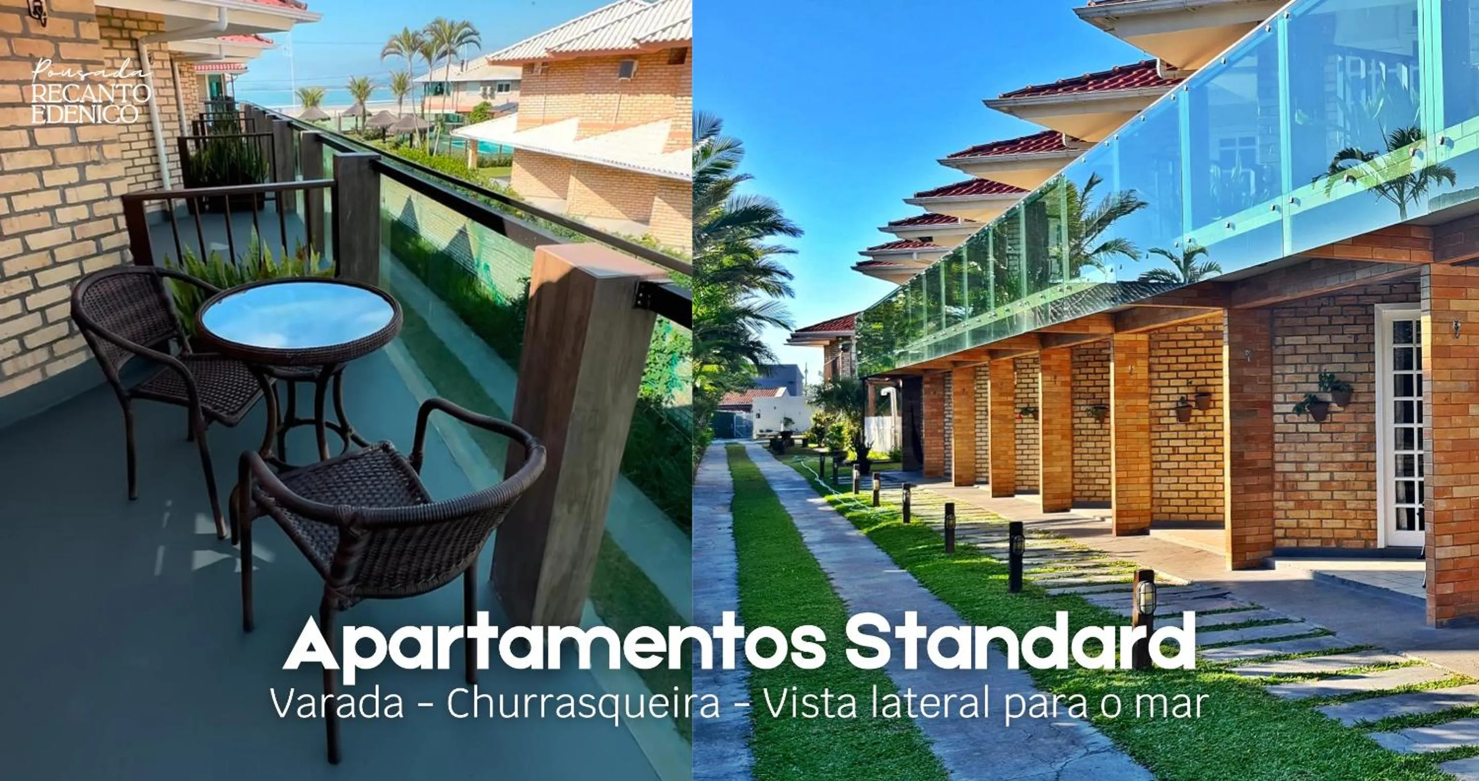 Balcony/Terrace in Pousada Recanto Edênico - à beira mar da Praia Ponta do Papagaio, Palhoça SC