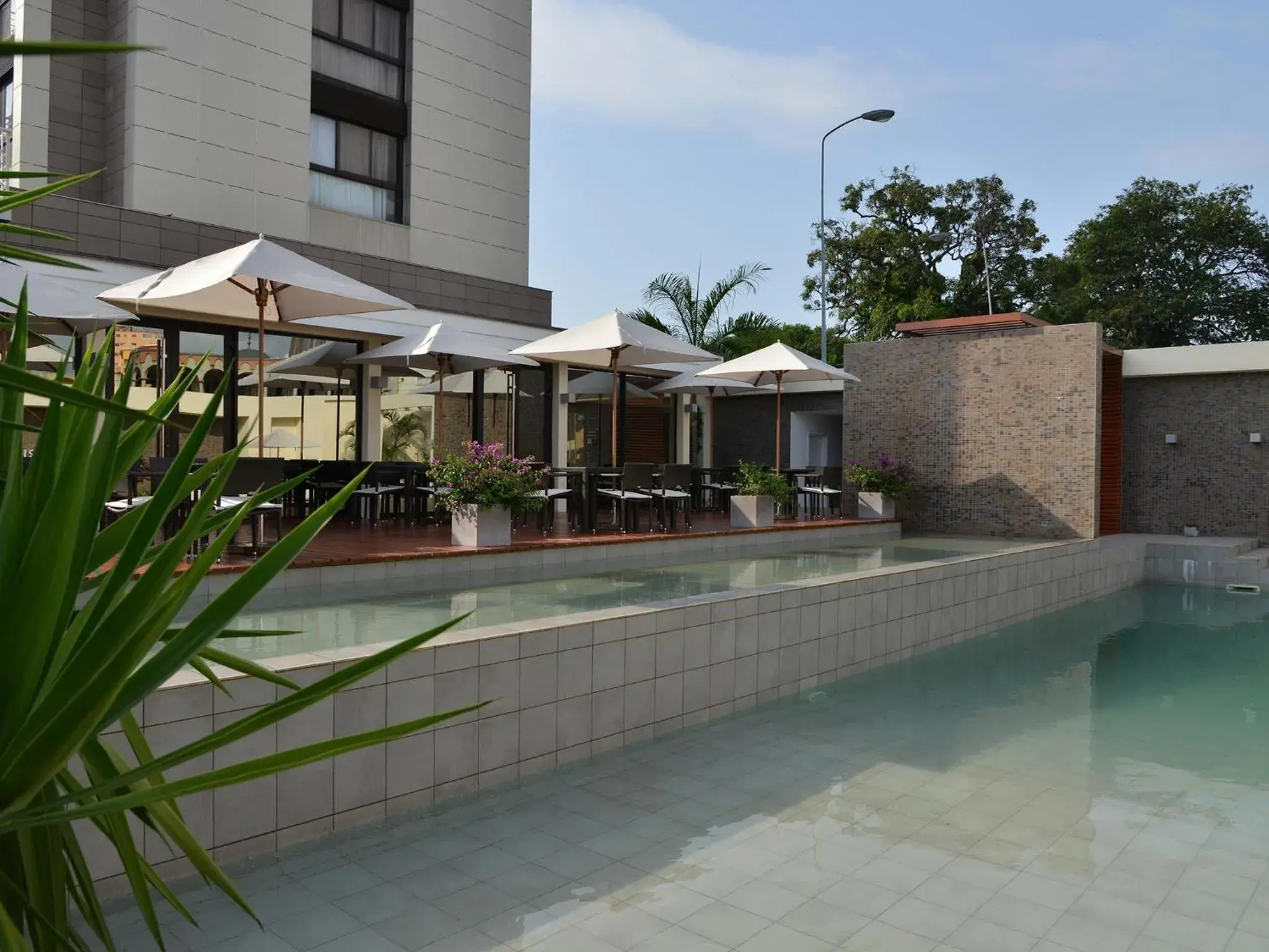 Pool view in Hôtel Le Cristal Pool view in Hôtel Le Cristal