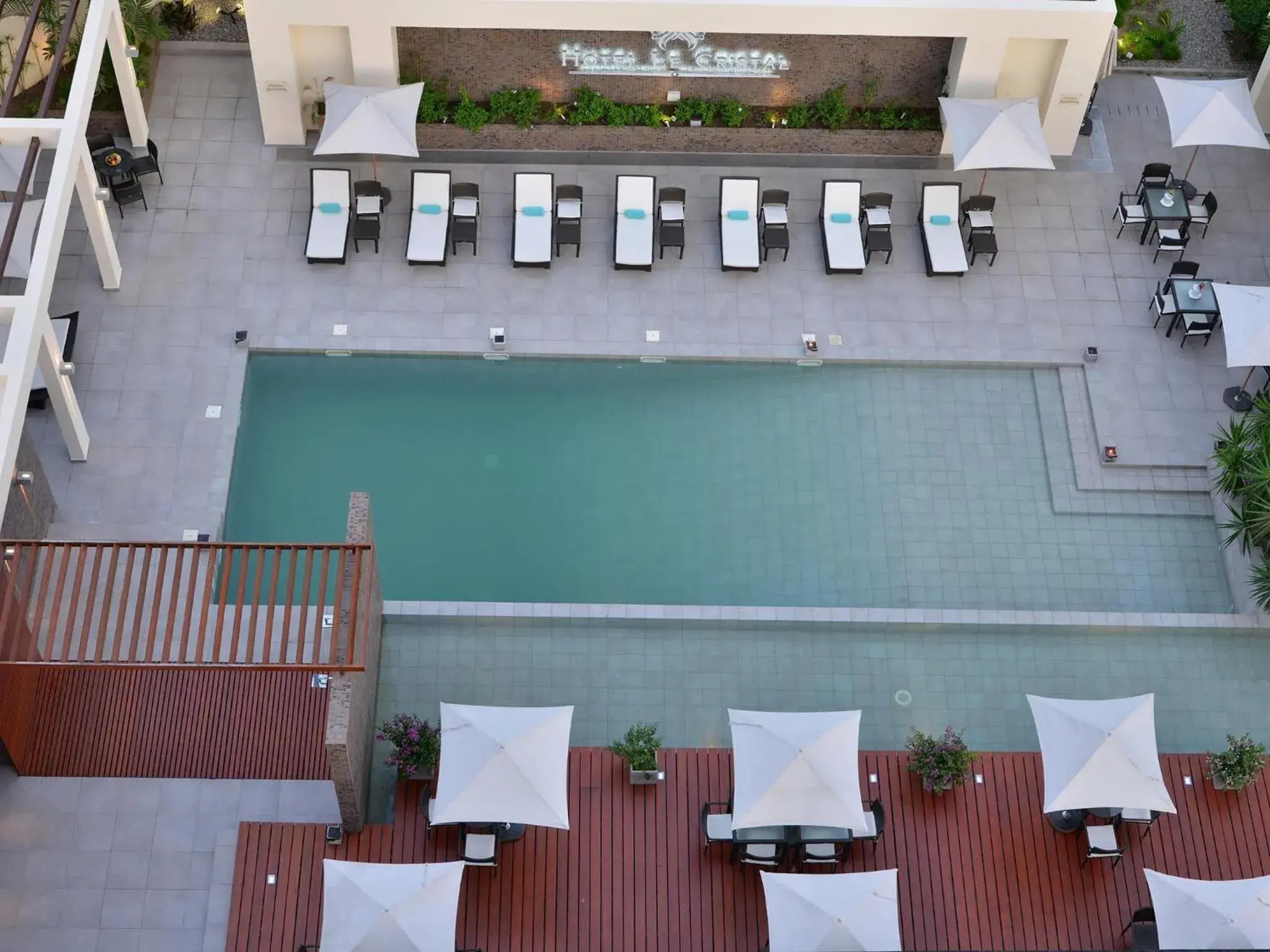 Swimming pool in Hôtel Le Cristal Swimming pool in Hôtel Le Cristal