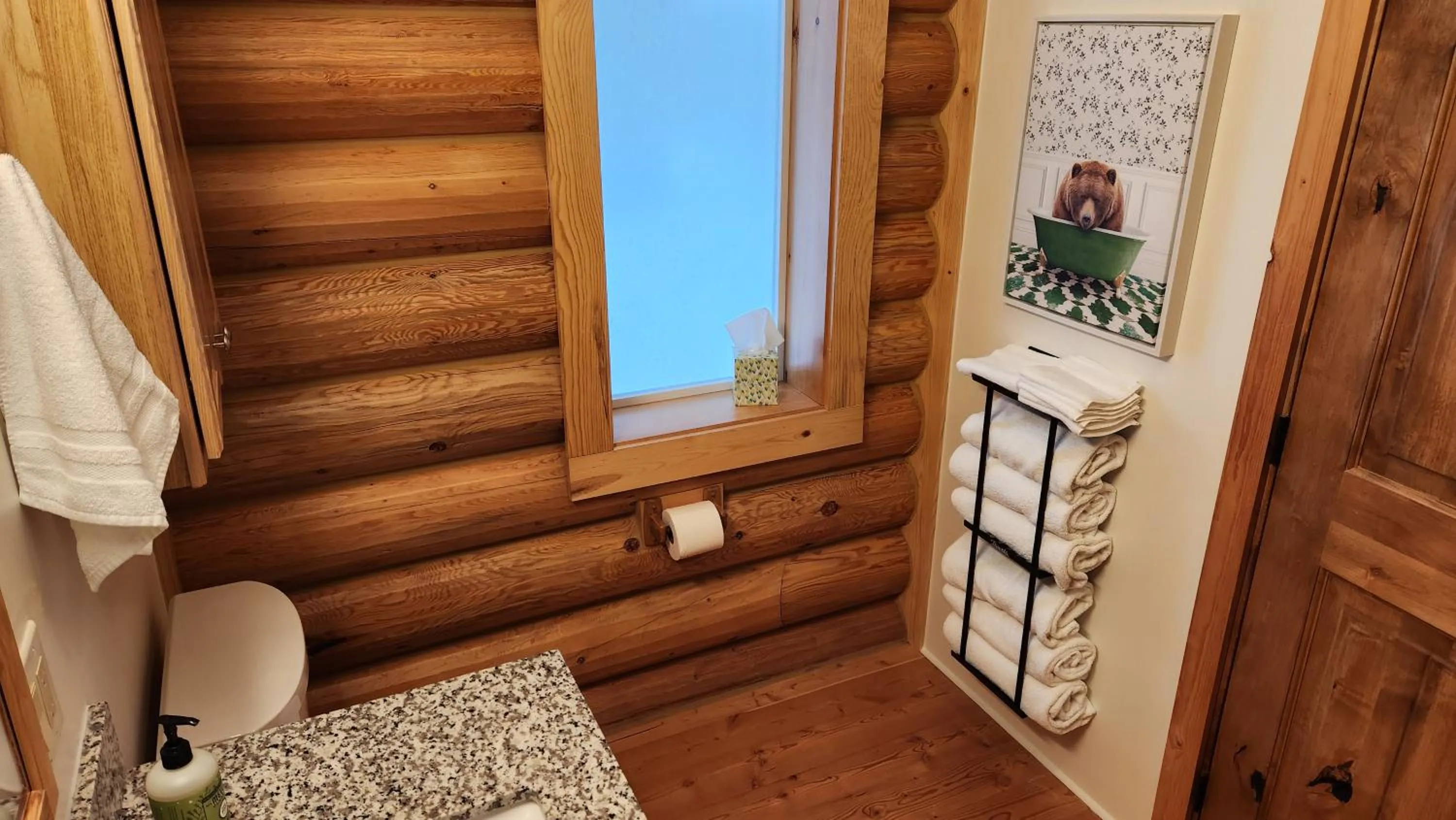 Toilet in Beargrass Lodging & RV Resort