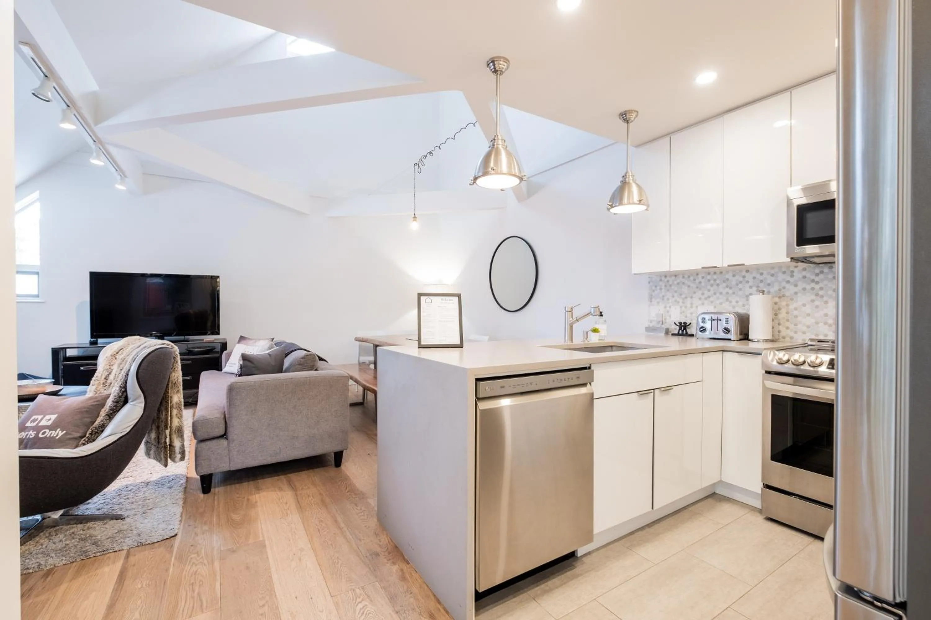 Living room in Lake Placid Lodge by Outpost Whistler