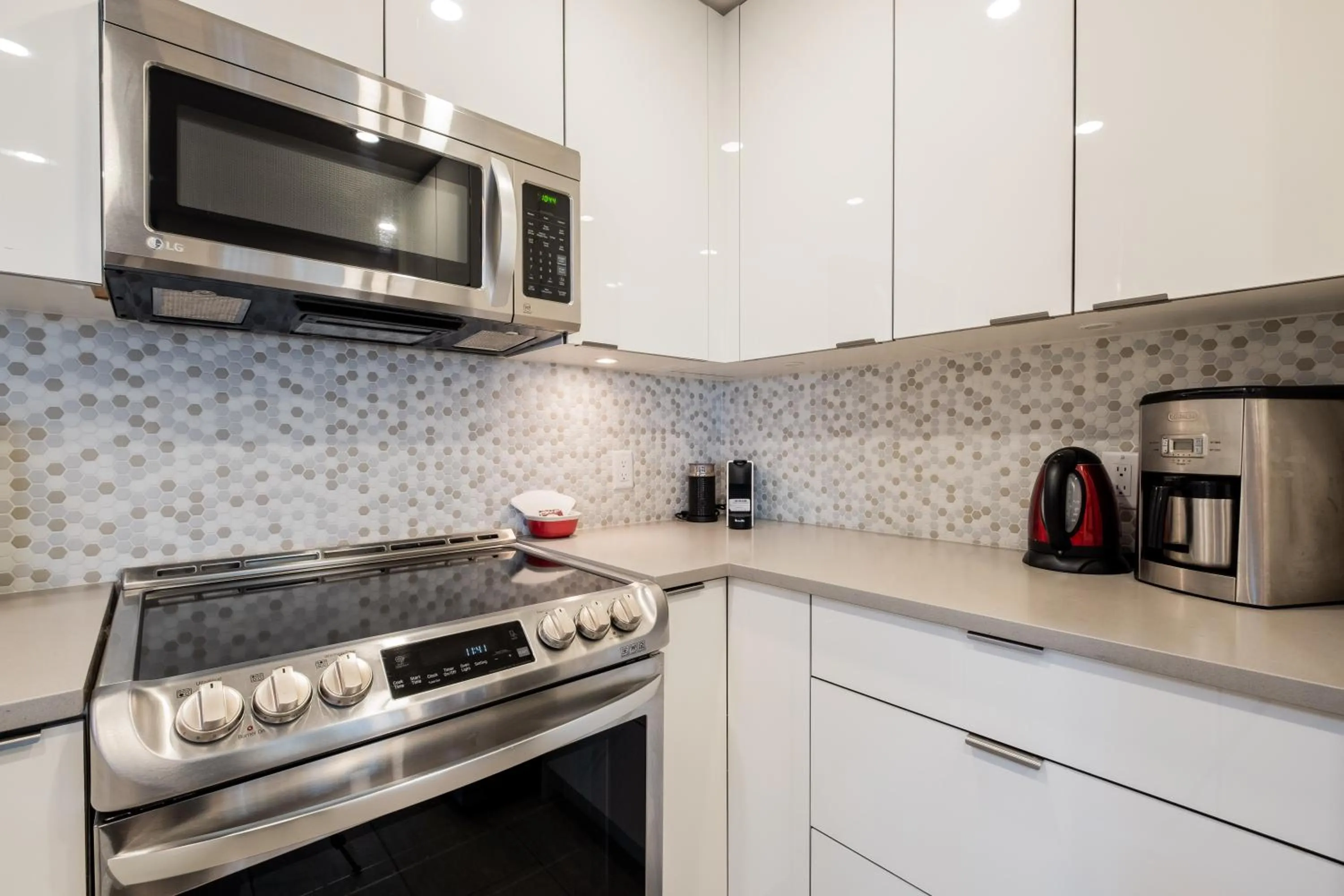 kitchen in Lake Placid Lodge by Outpost Whistler