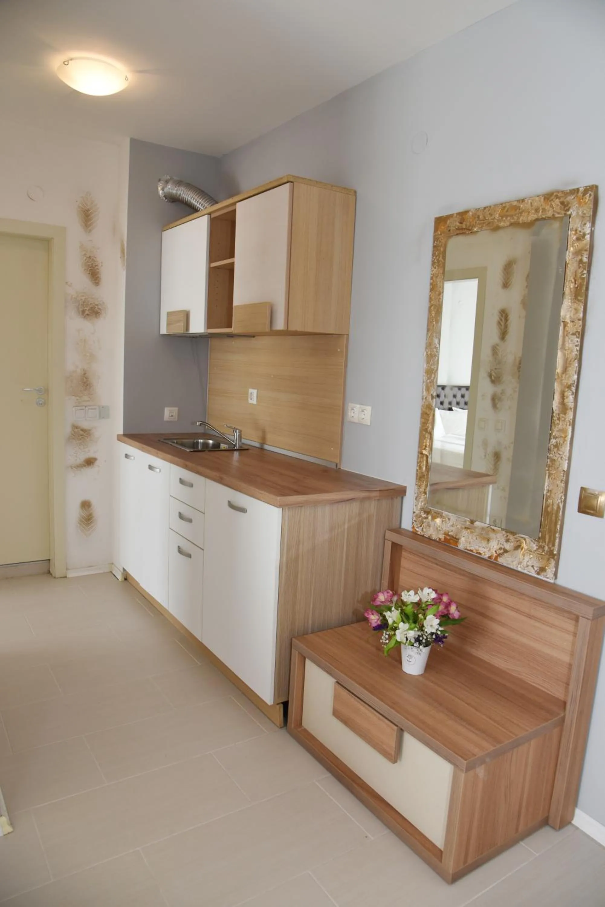 Kitchen or kitchenette in Hotel Paradise Garden