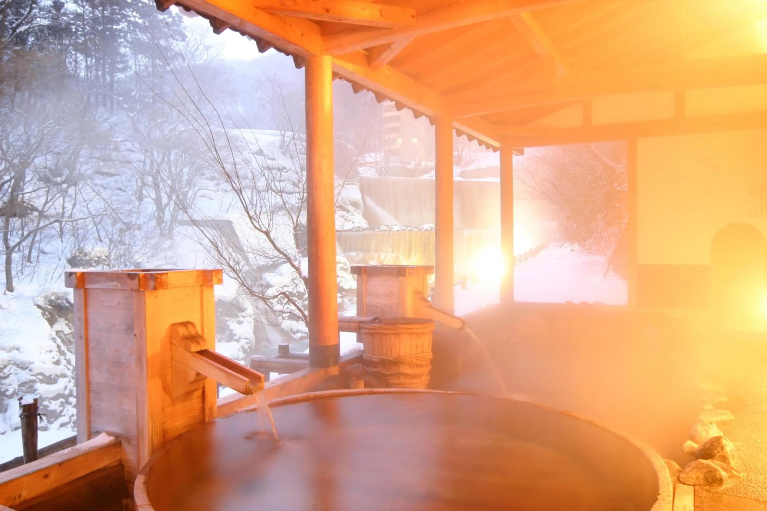 Winter in Sansuiso Tsuchiyu Spa