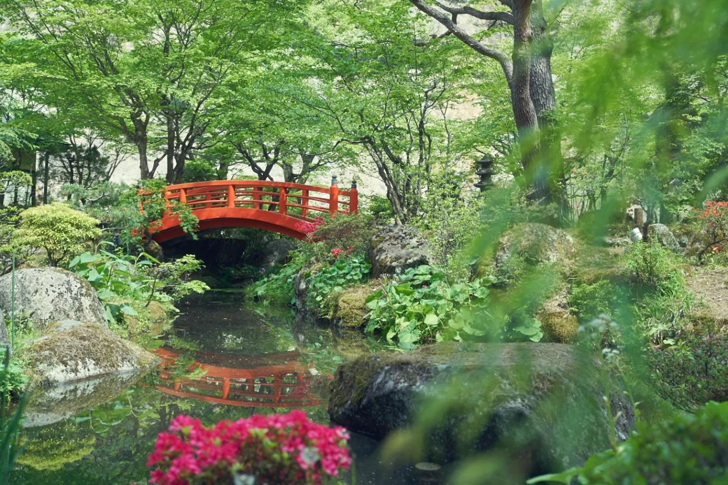 Natural landscape in Sansuiso Tsuchiyu Spa