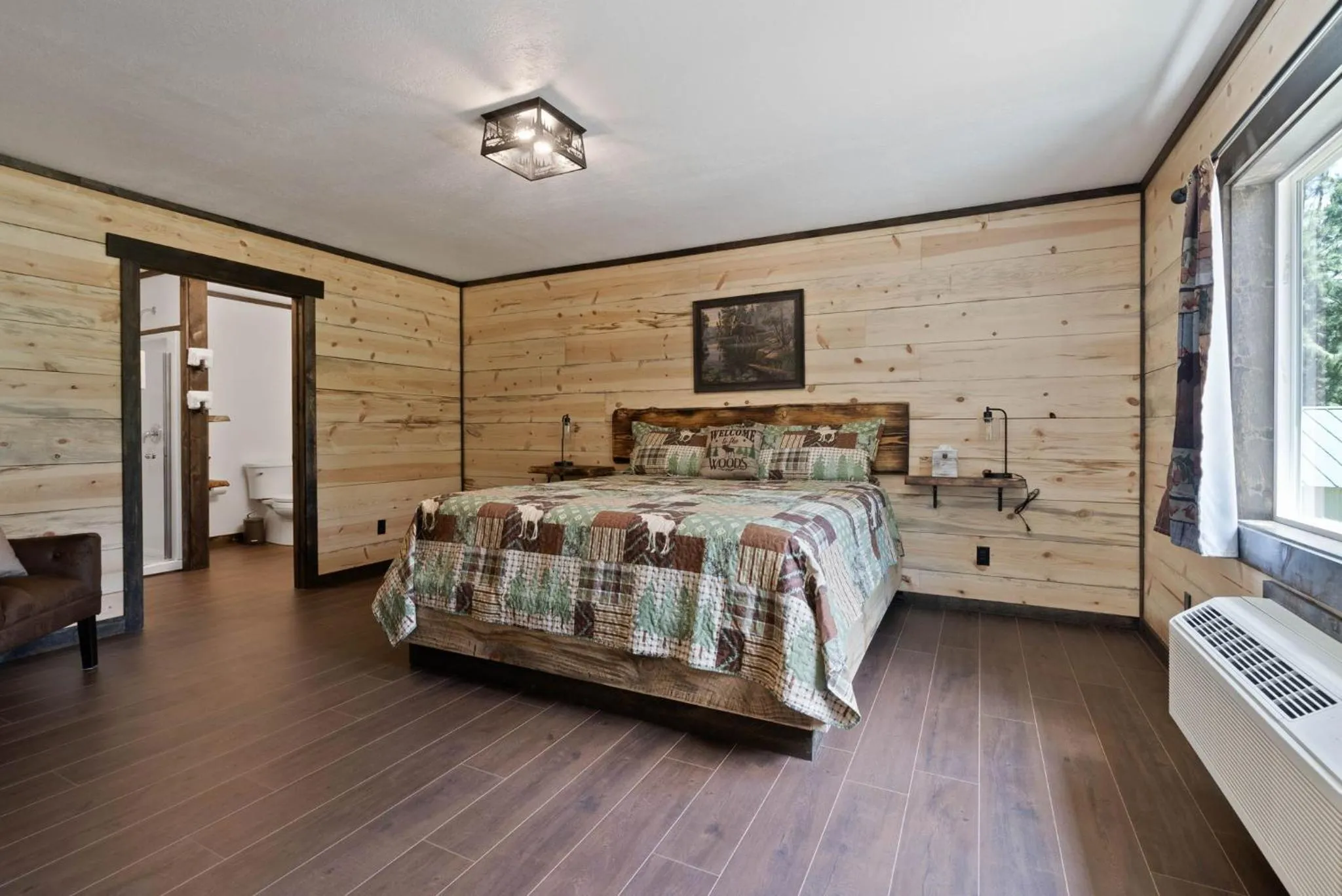 Bed in Lake Village Lodge