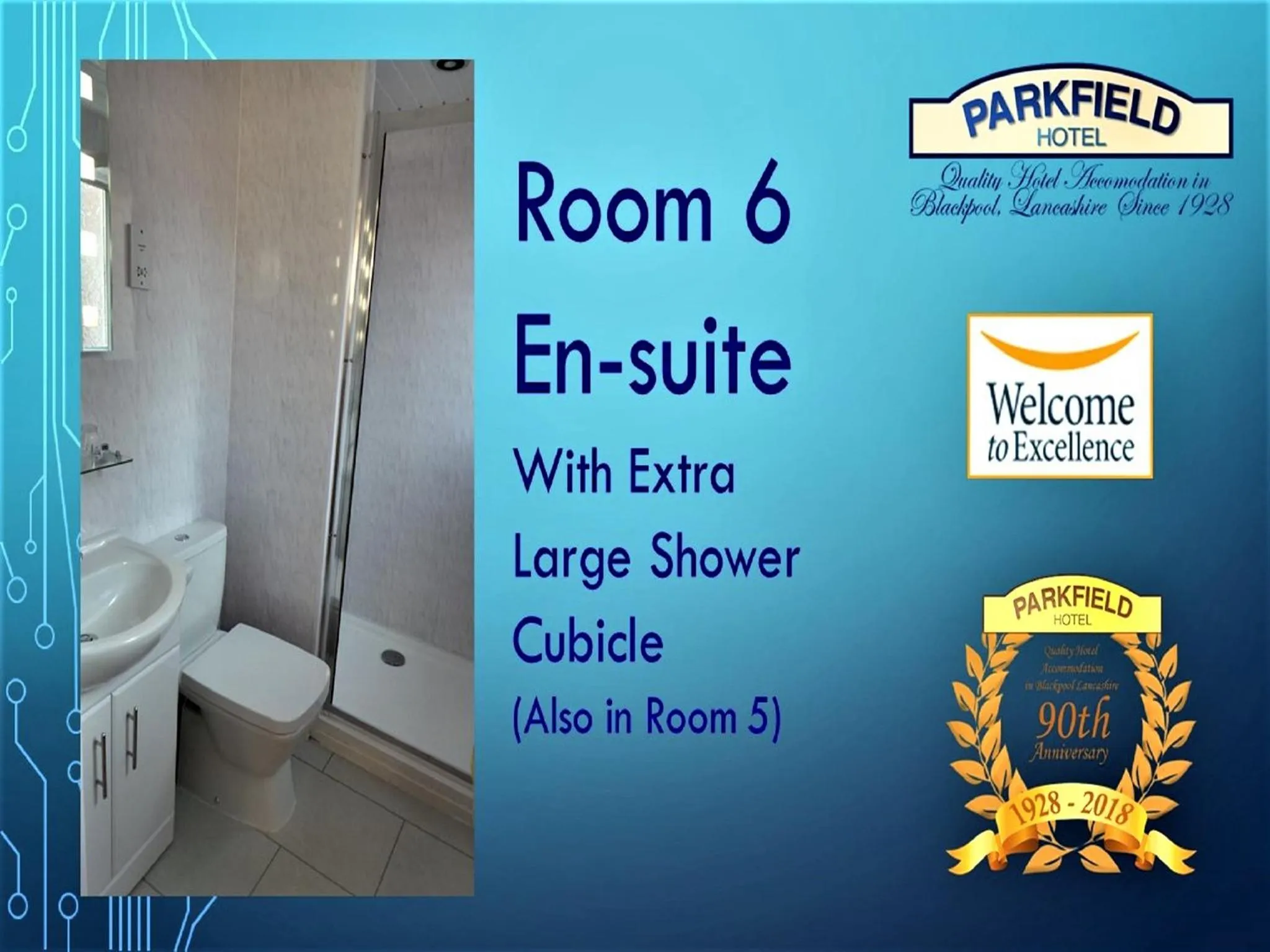 Shower in Parkfield Hotel