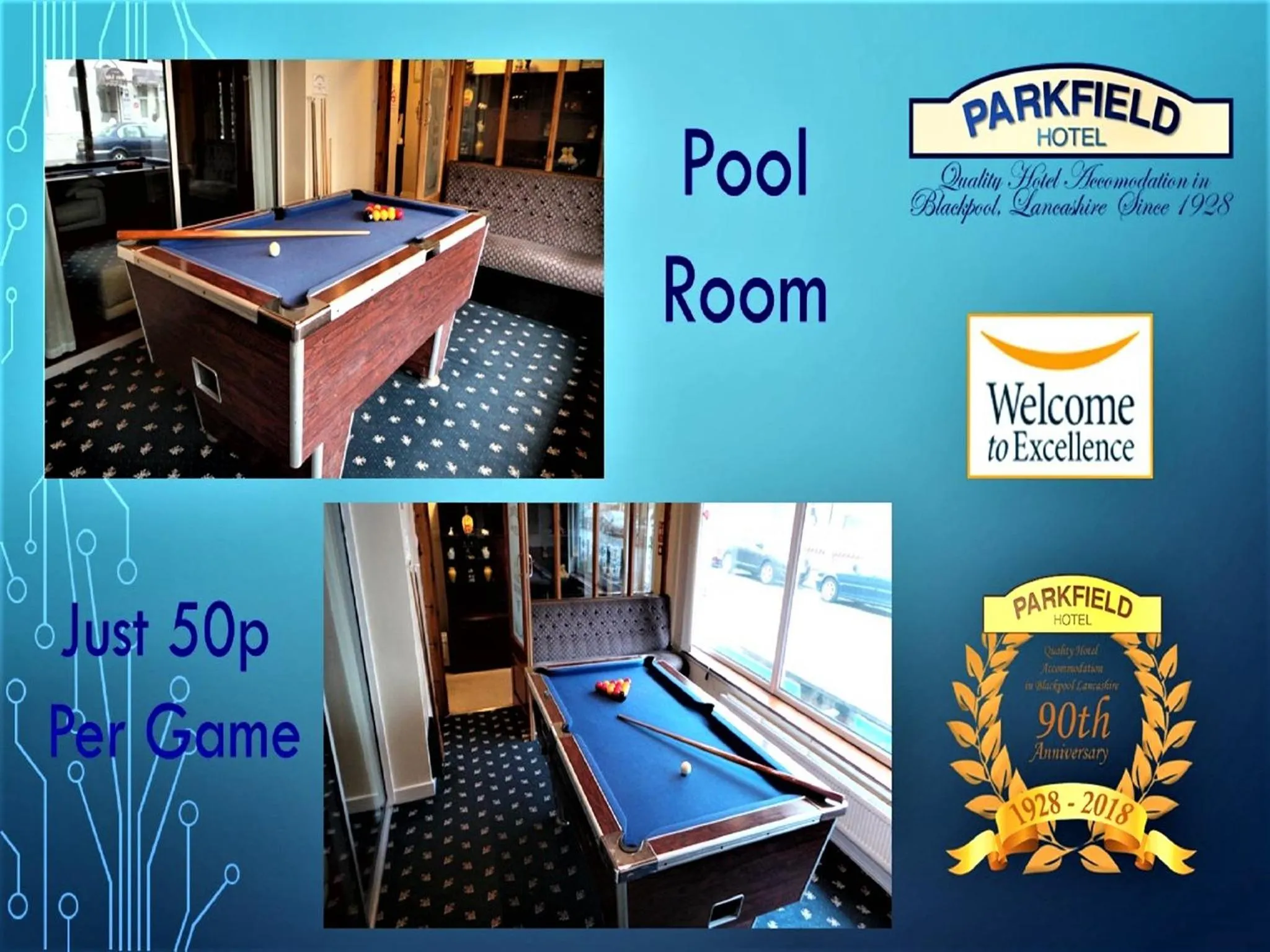 Game Room in Parkfield Hotel